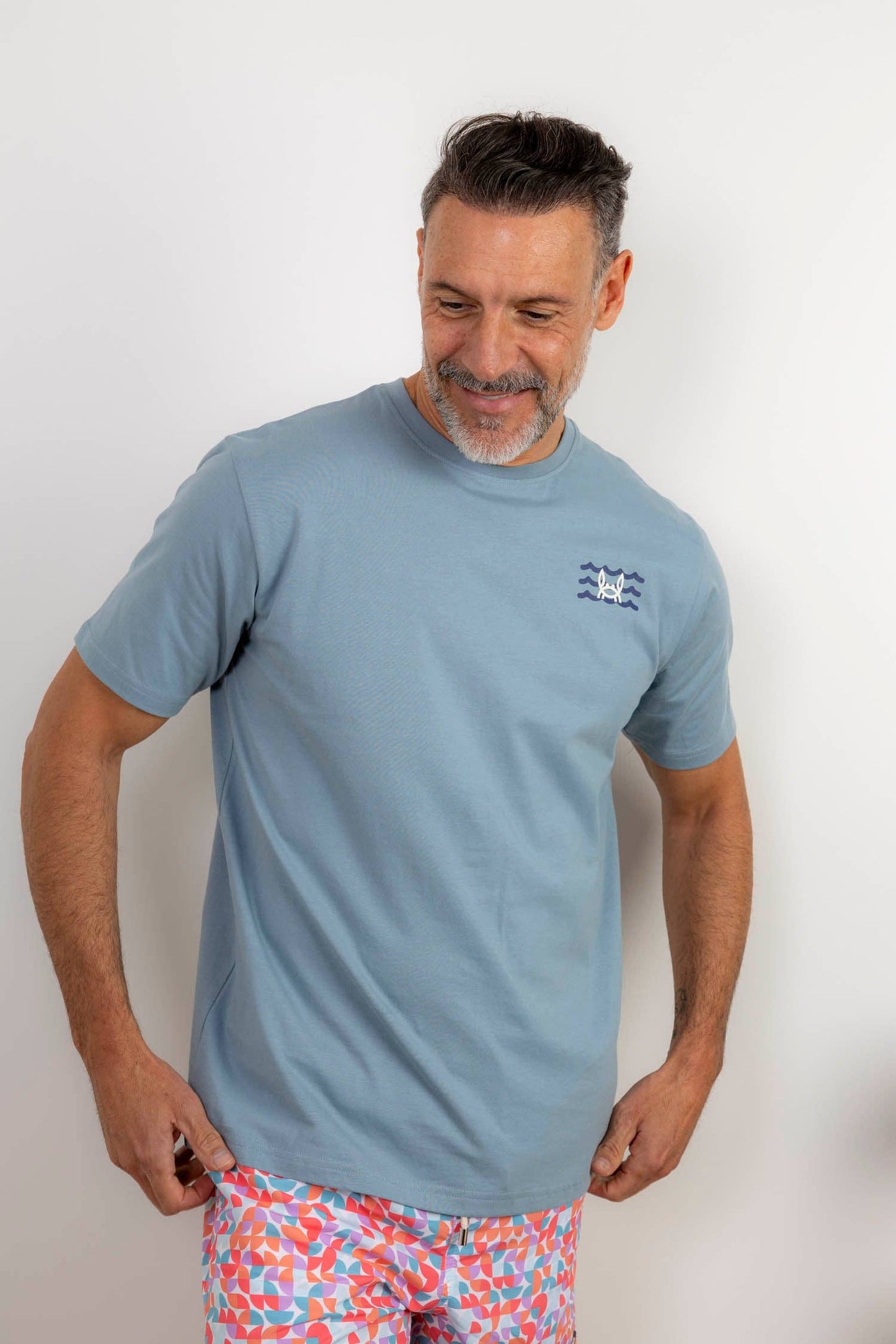 Blauw T-shirt | Waves: L