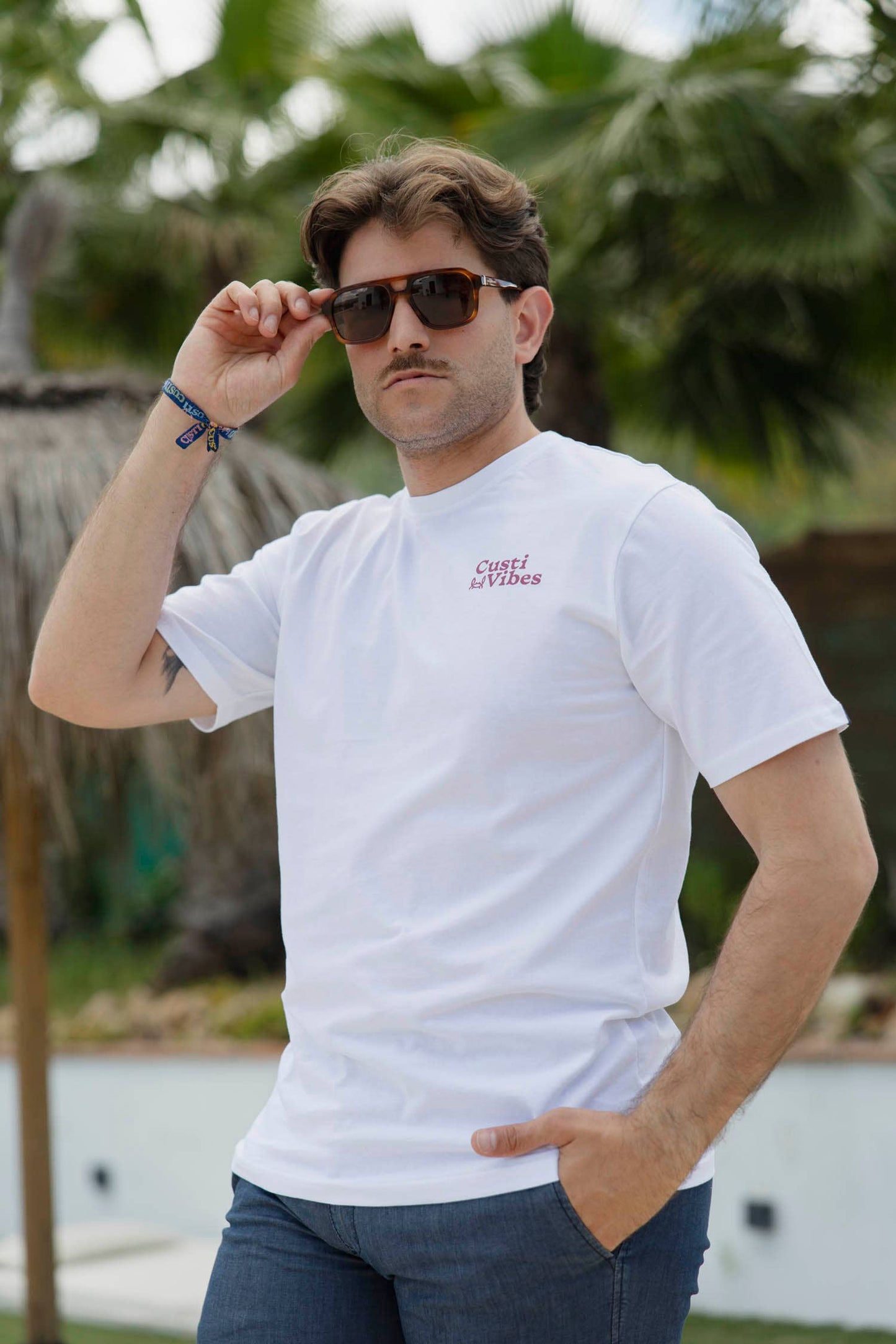 Wit Bordeaux Print T-shirt | Vibes: L