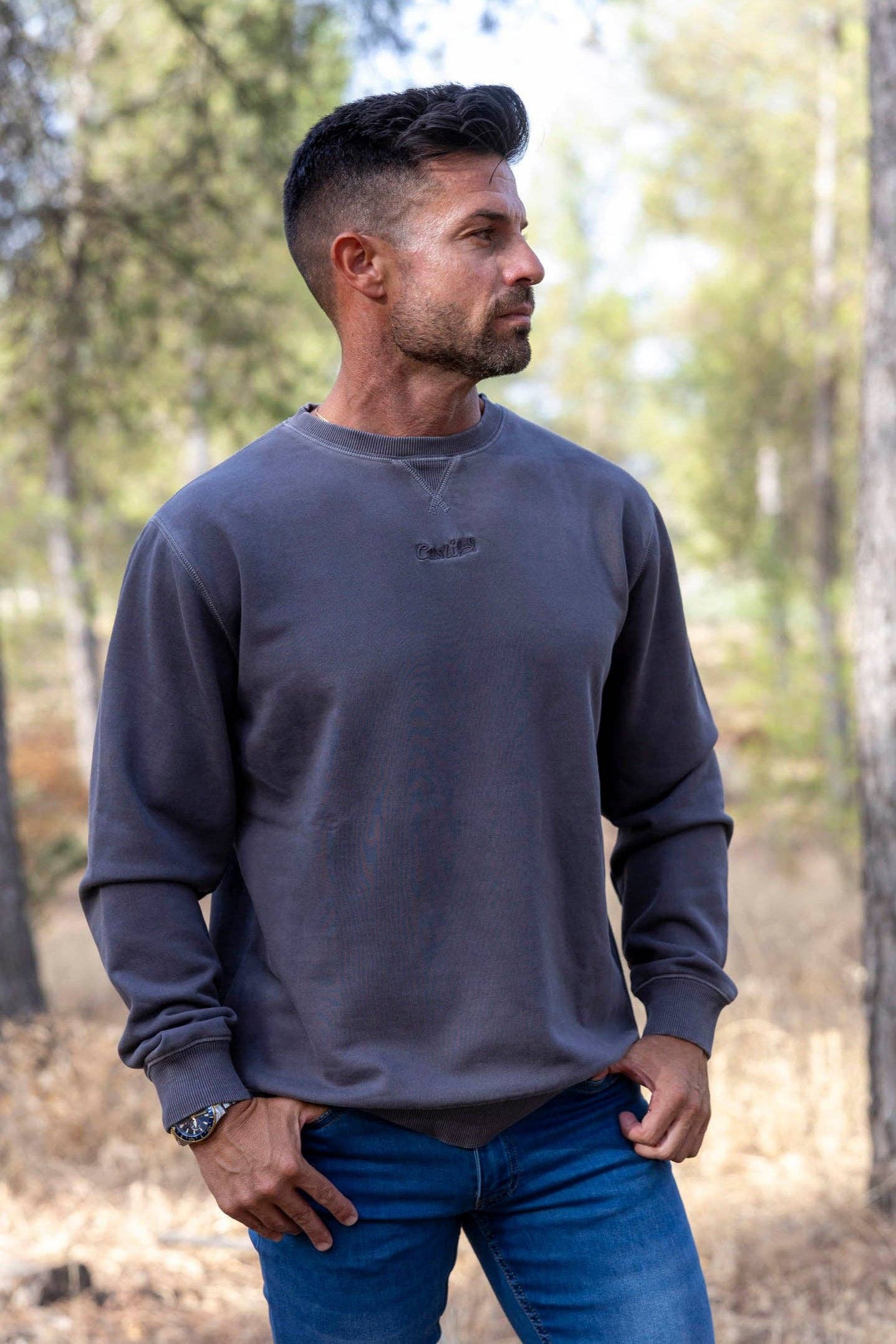 Grijze Gewassen Sweater | Palermo