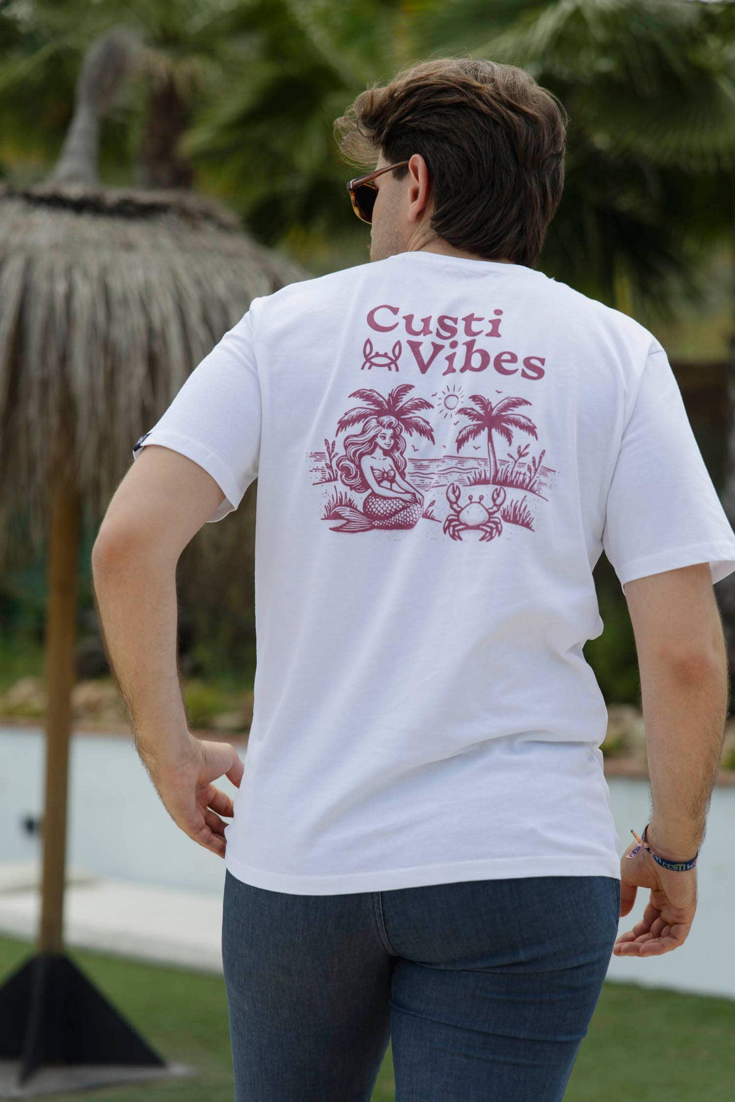Wit Bordeaux Print T-shirt | Vibes: S
