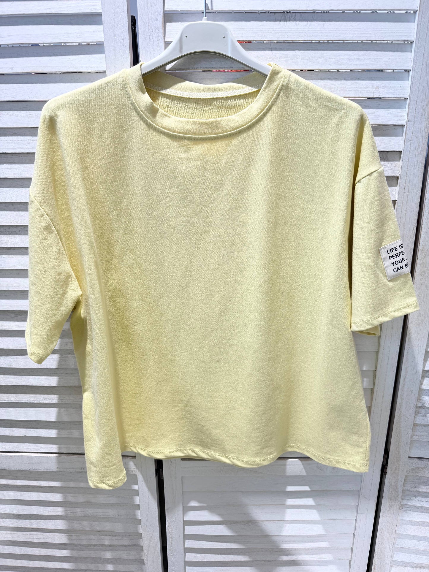 T-shirt met ronde hals en korte mouwen: Geel / JIJ