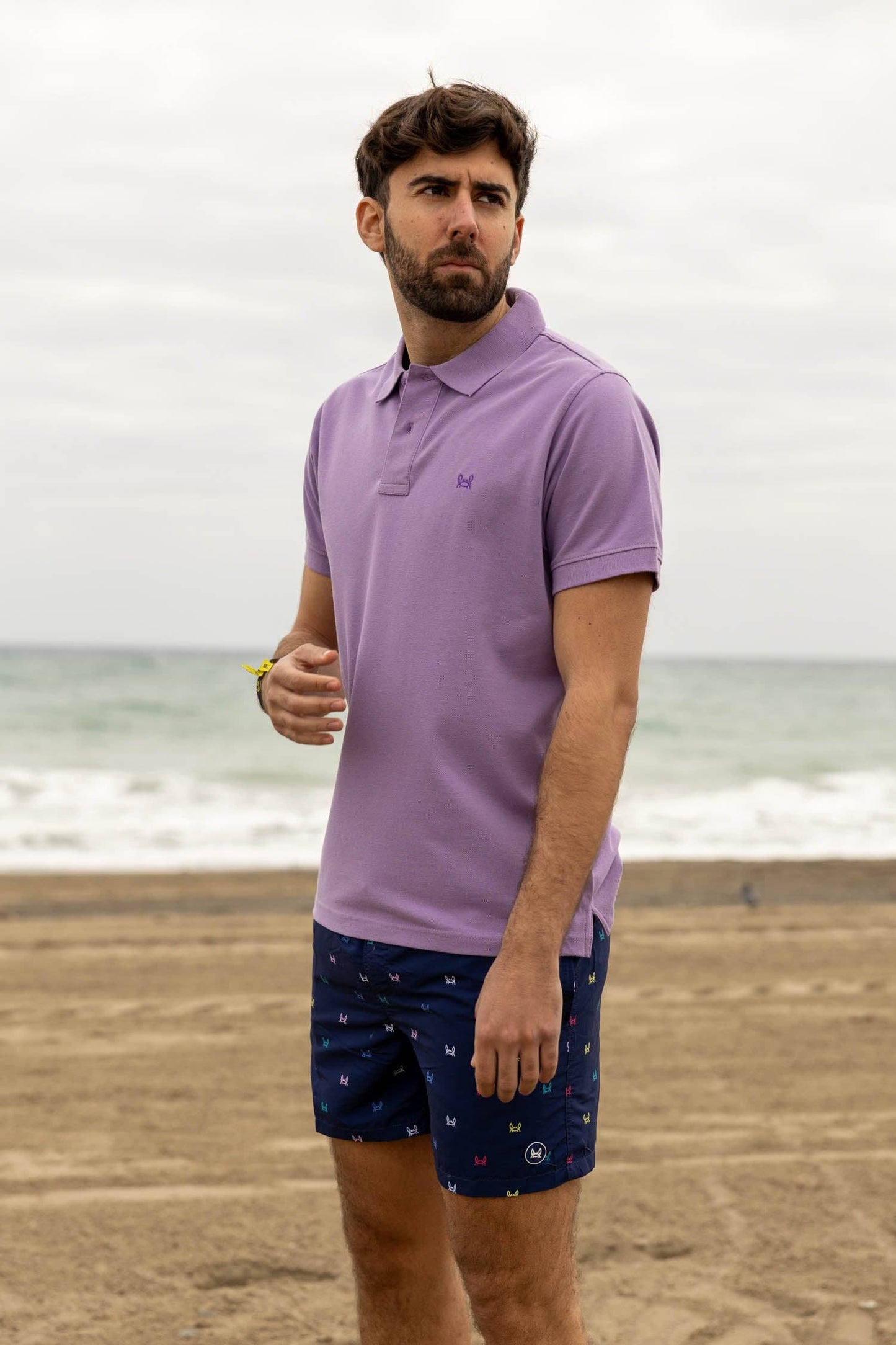 Lila Basis Polo: Lila