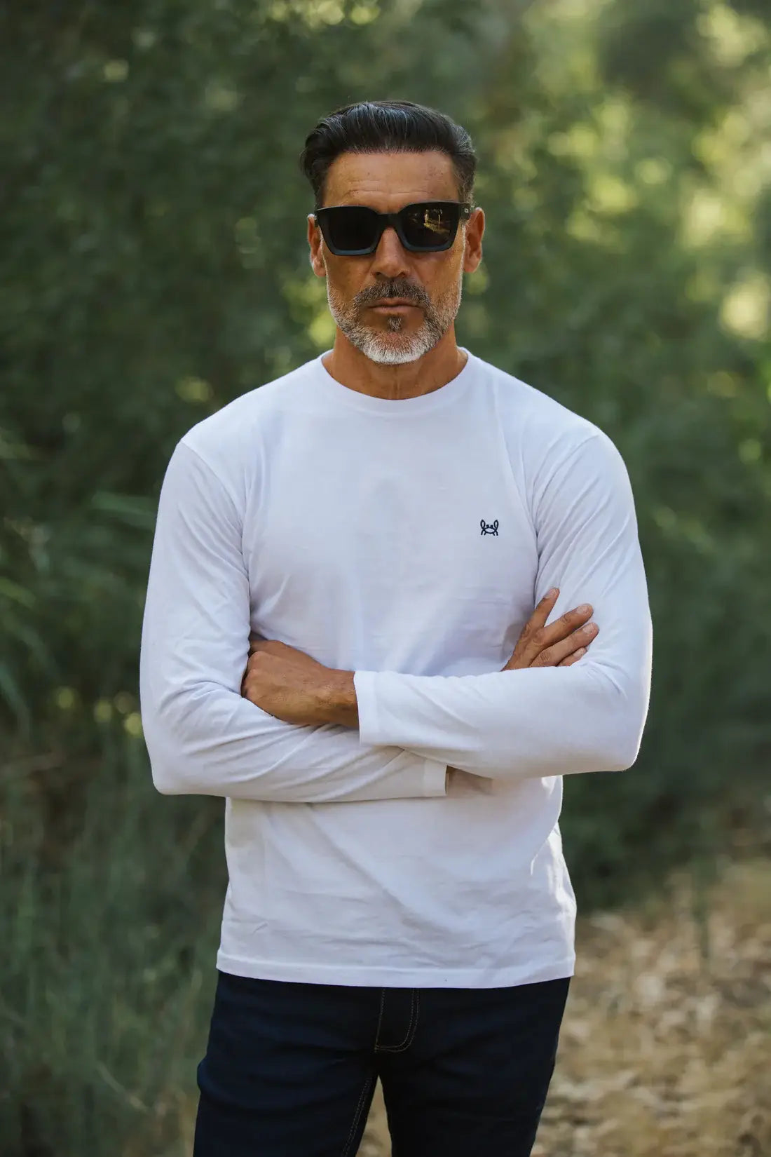 Wit t-shirt met lange mouwen