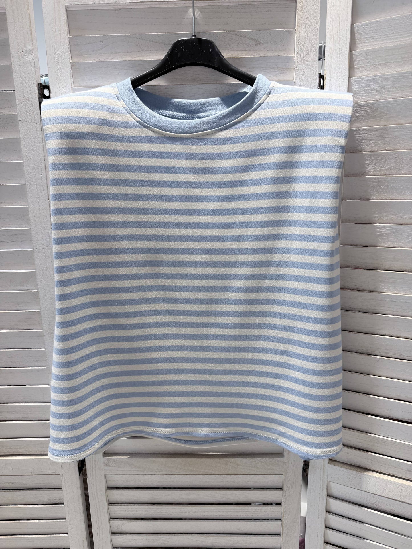 Gestreepte T-shirts voor dames: Blauw / Eén maat