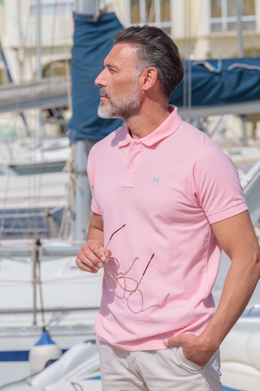 Basic poloshirt roze: Roos