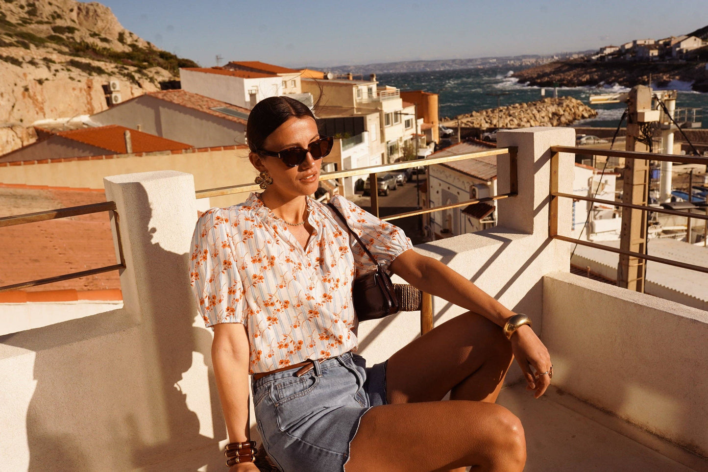 Blouse Zépahara: Bleu / L