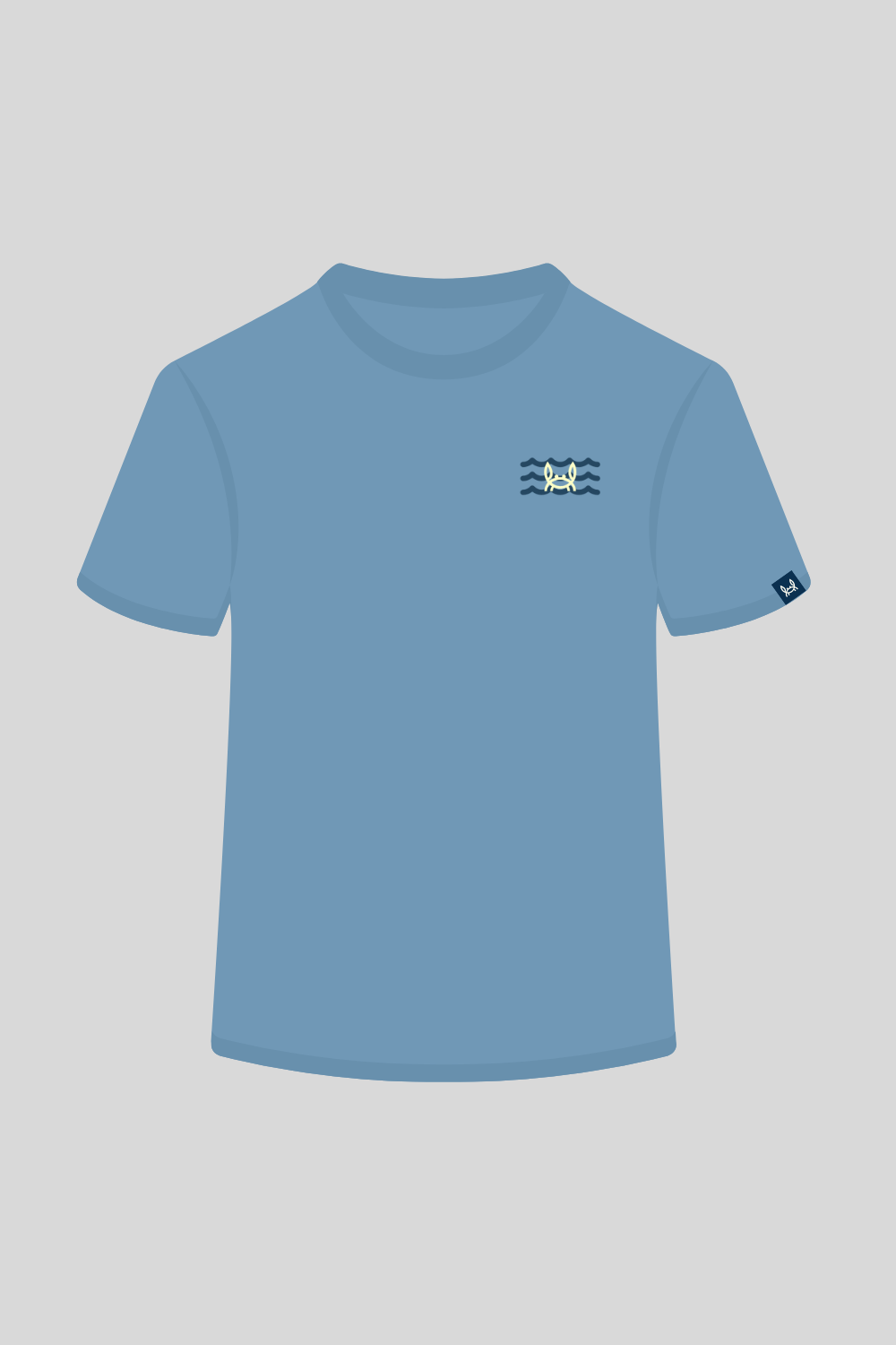 Blauw T-shirt | Waves: L