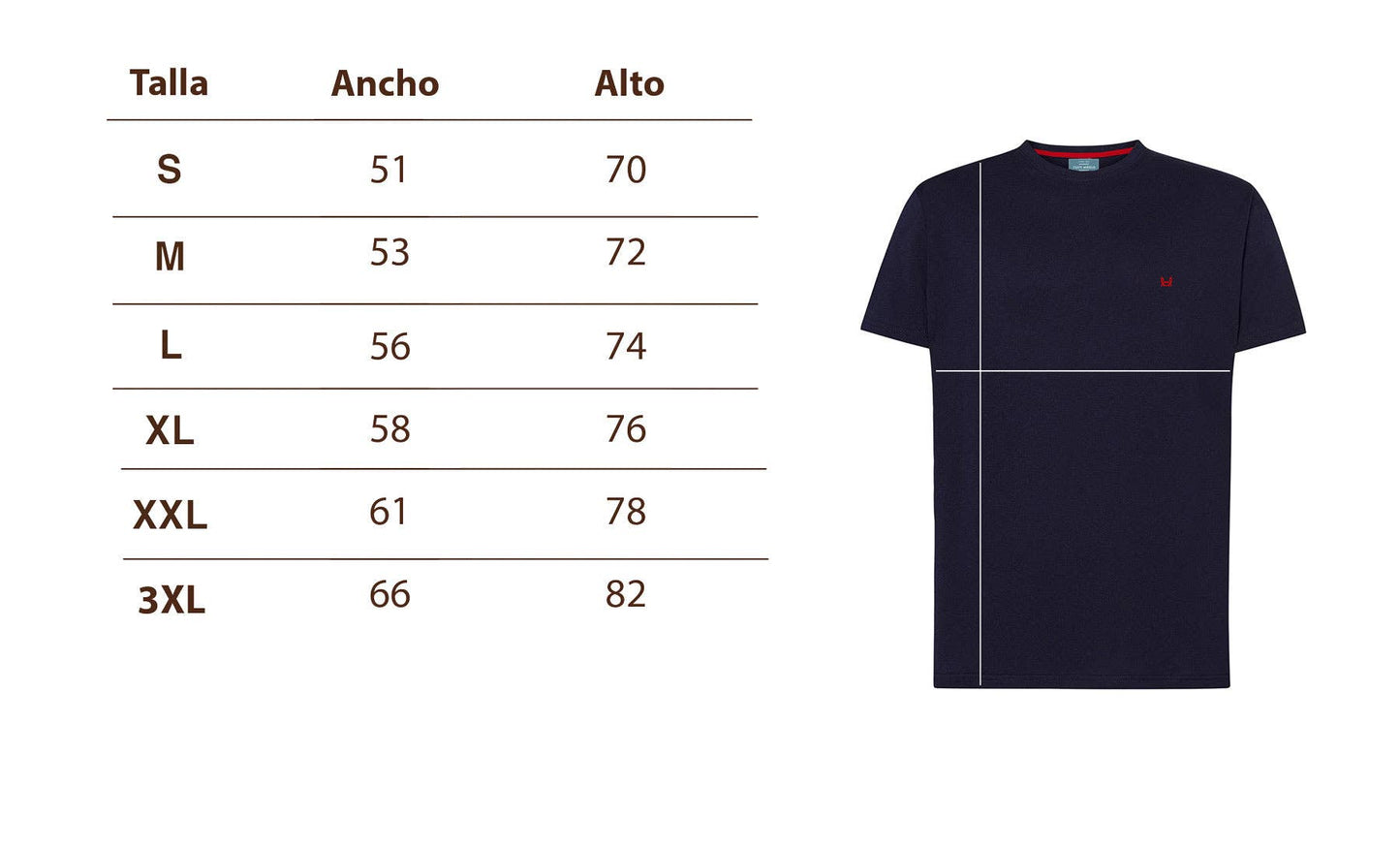 Donkerblauw Langarmshirt: Marine / L