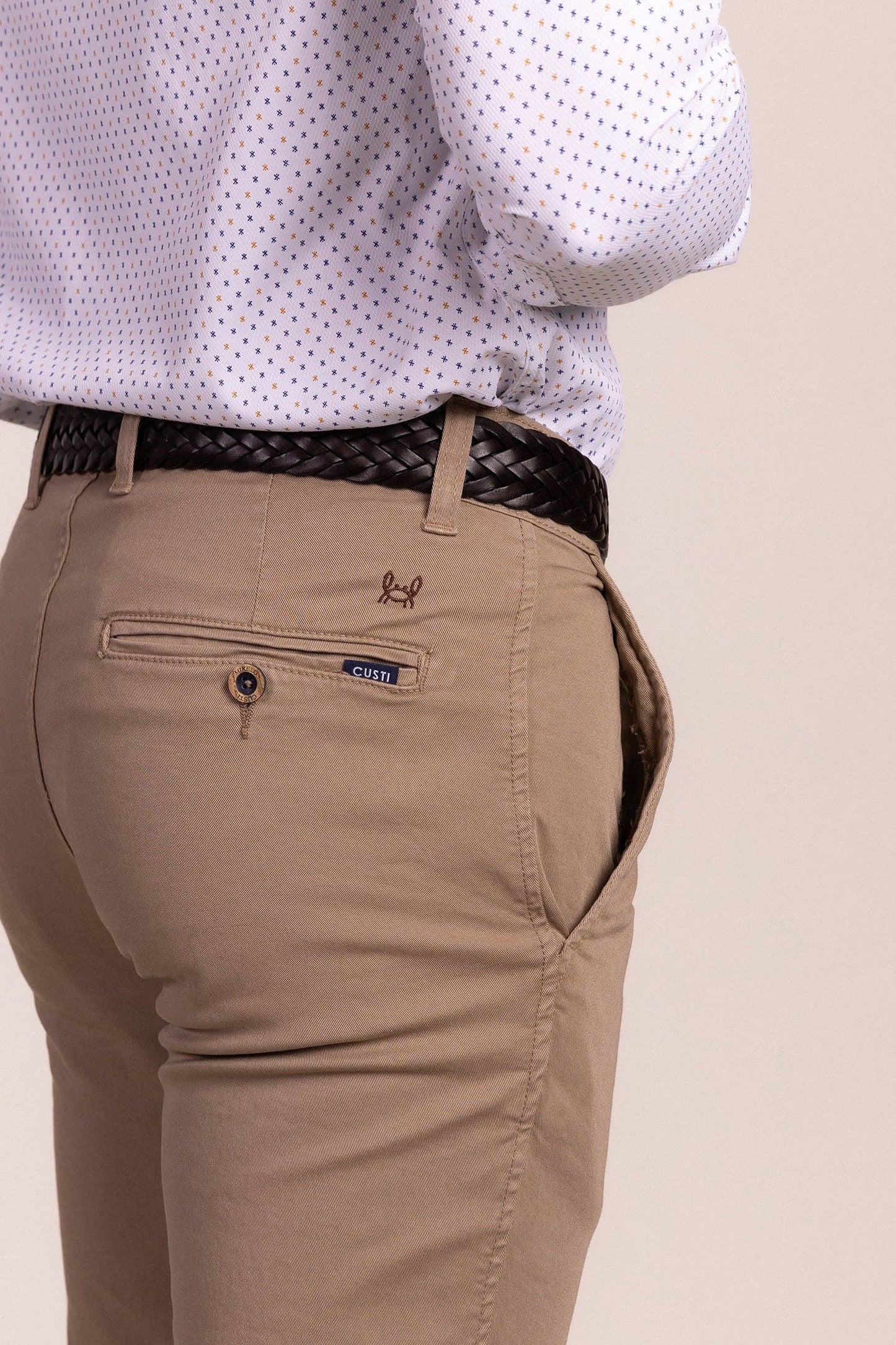 Beige Elastische Chino Broek | Jesulín: 46