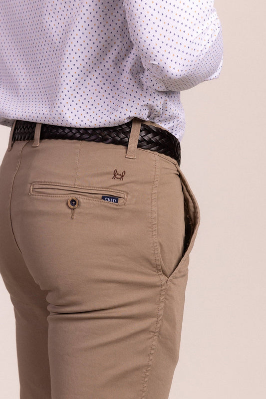 Beige Elastische Chino Broek | Jesulín: 46