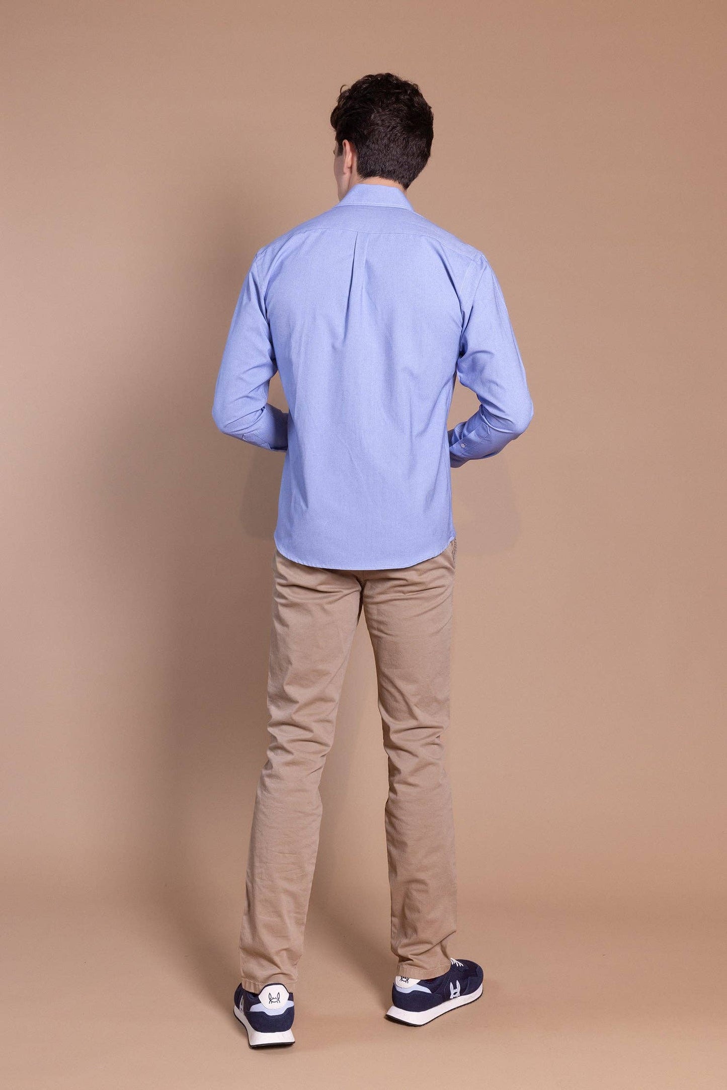Effen Oxford-overhemd blauw | Durcal: L (4)