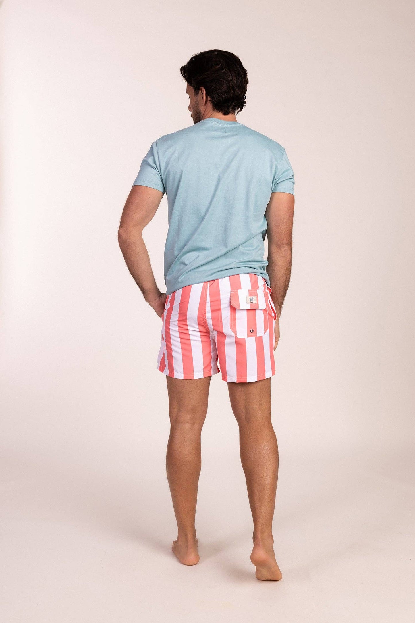 Basis T-shirt met Korte Mouwen Aqua Blauw: M