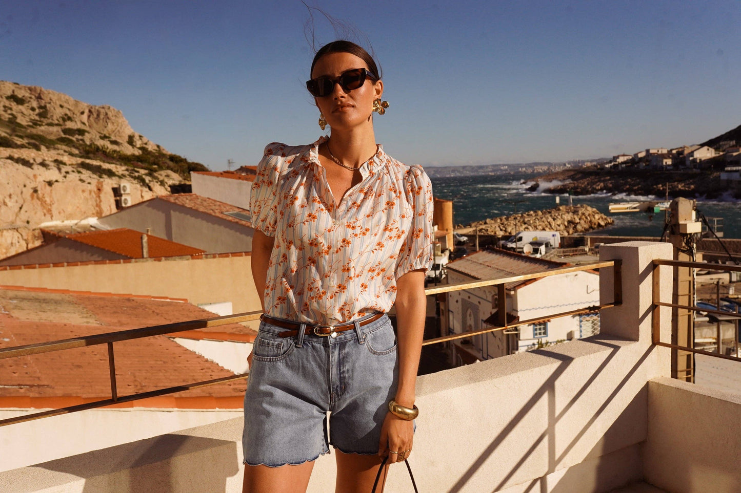 Blouse Zépahara: Bleu / L