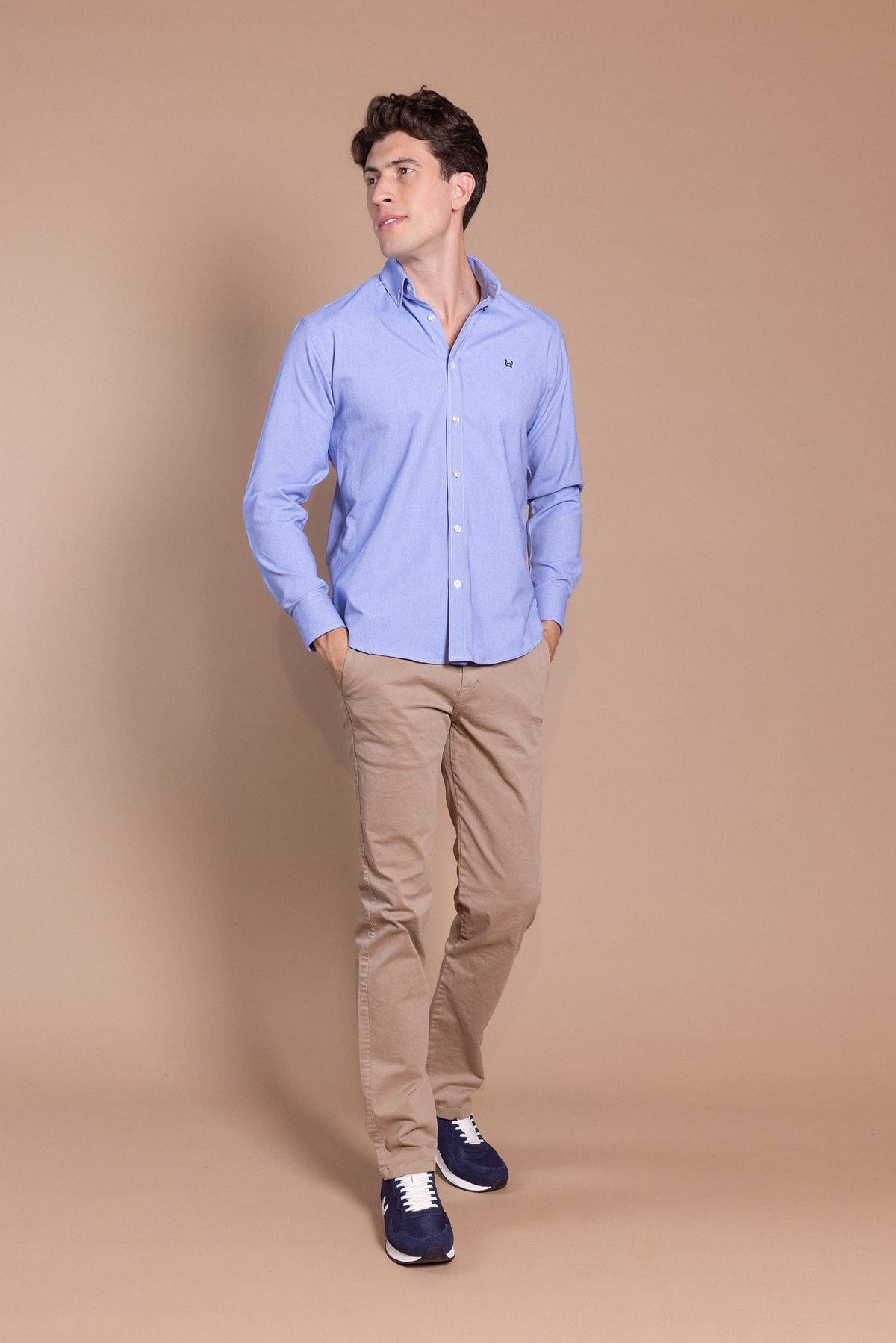 Effen Oxford-overhemd blauw | Durcal: M (3)
