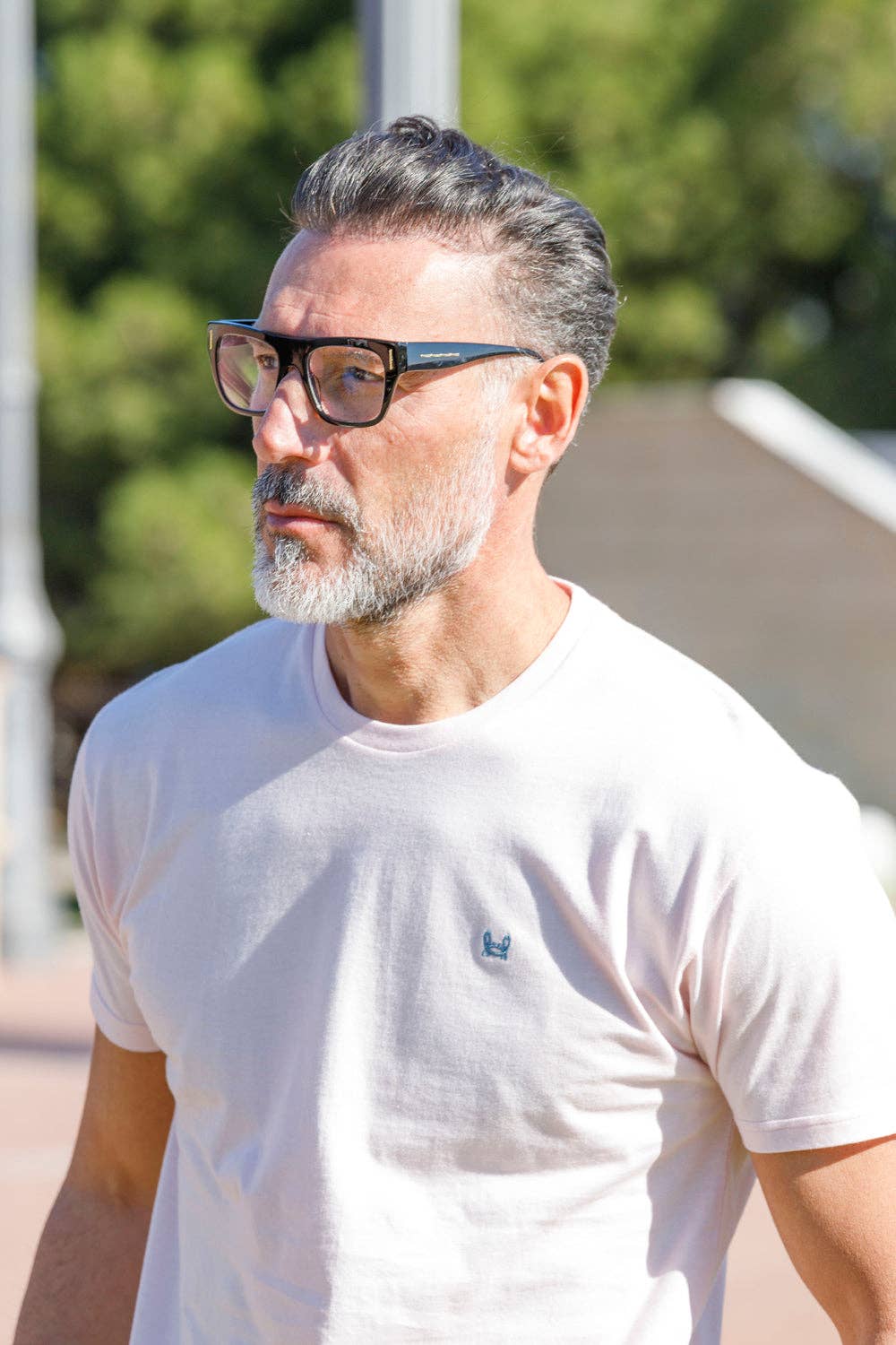 Lichtroze Basis T-shirt: Palo roze / L