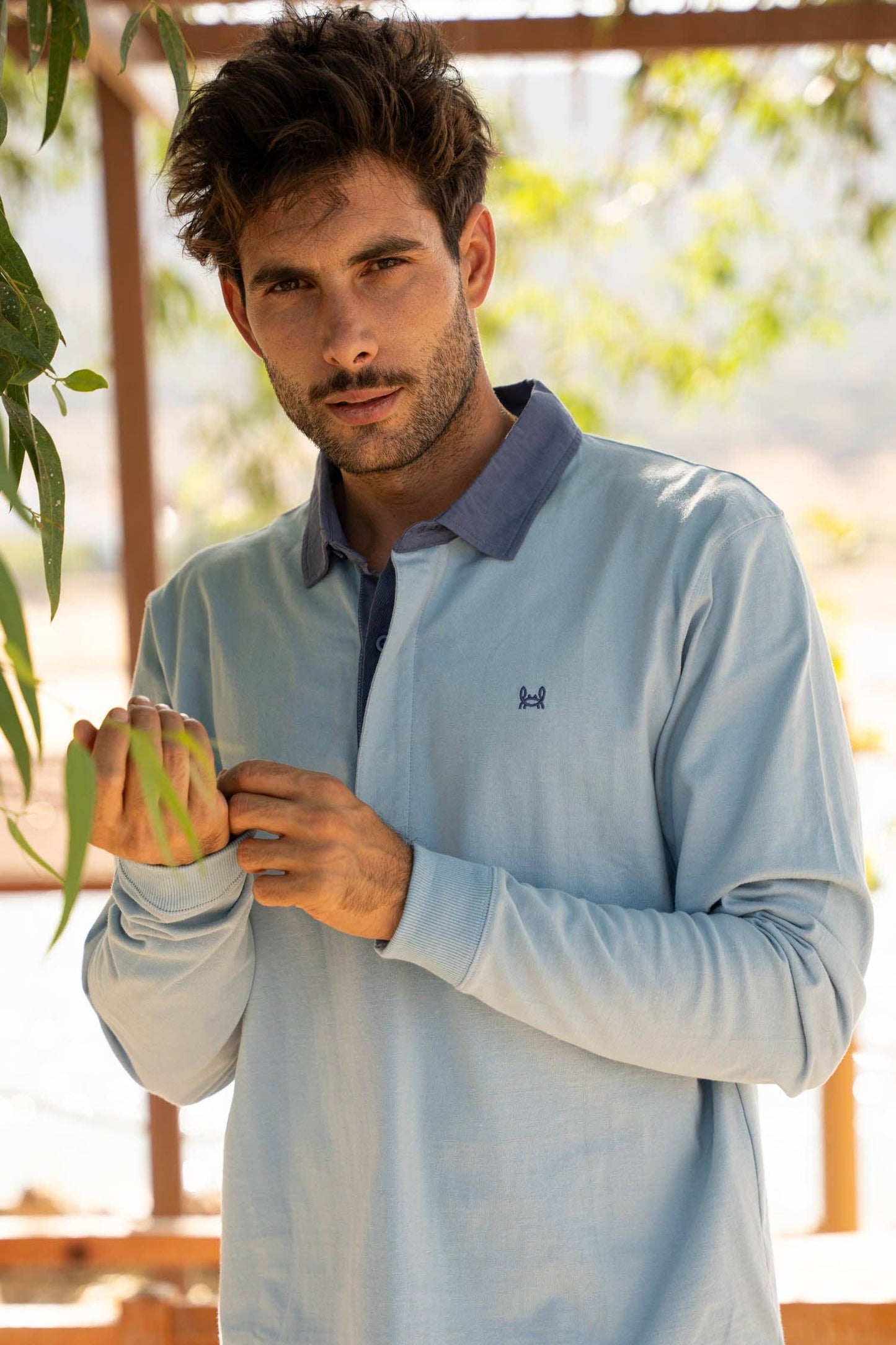 Glacier Blue Smooth rugbypolo | Lugo