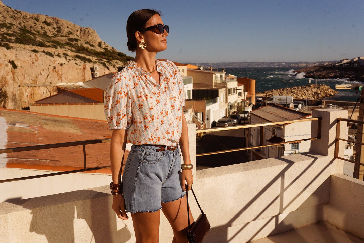 Blouse Zépahara: Bleu / XL