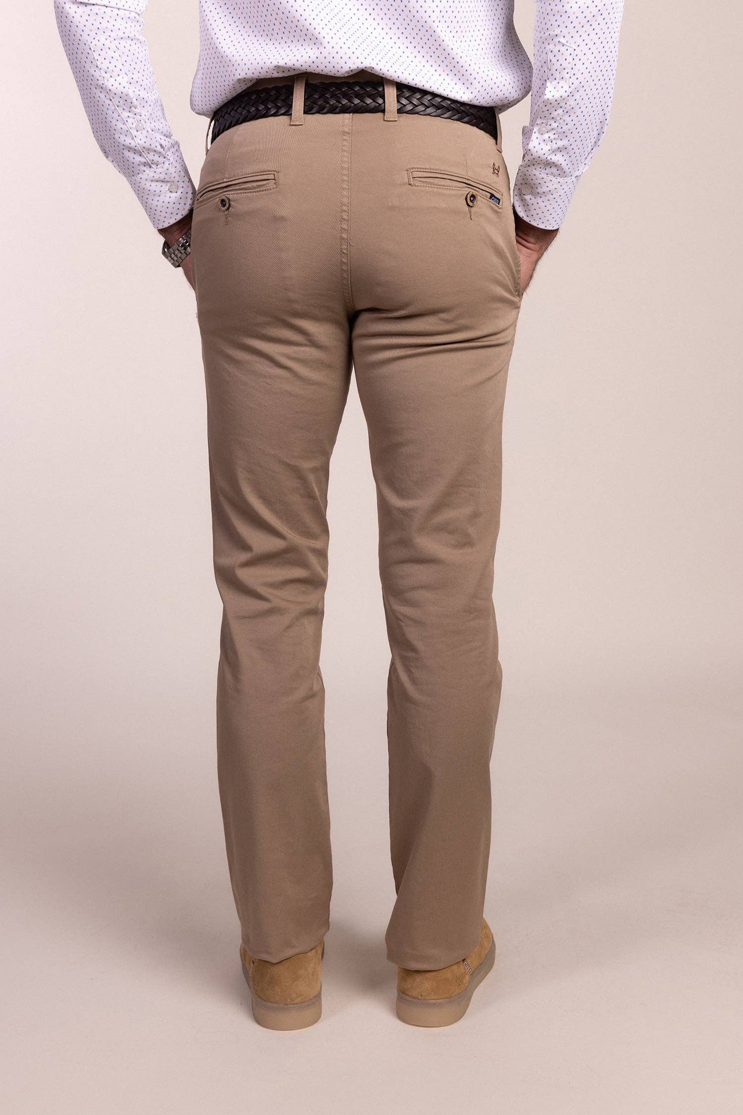 Beige Elastische Chino Broek | Jesulín: 46