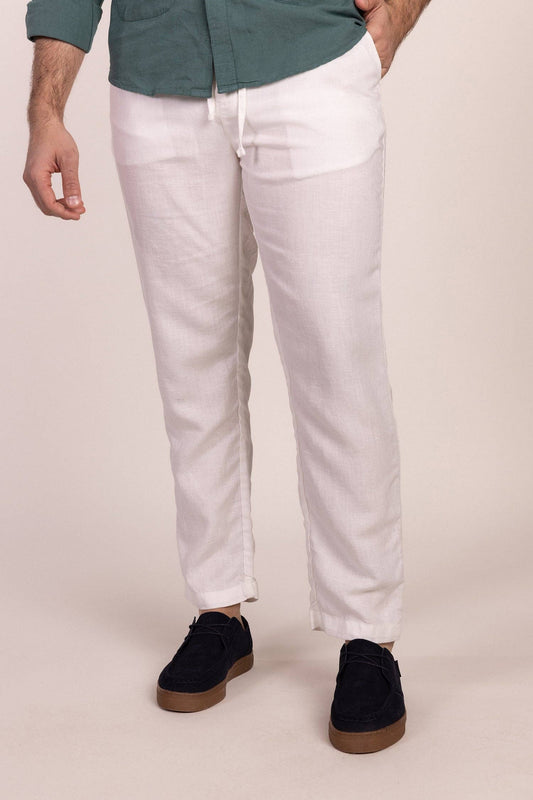 Witte linnen broek | Ibiza: 42