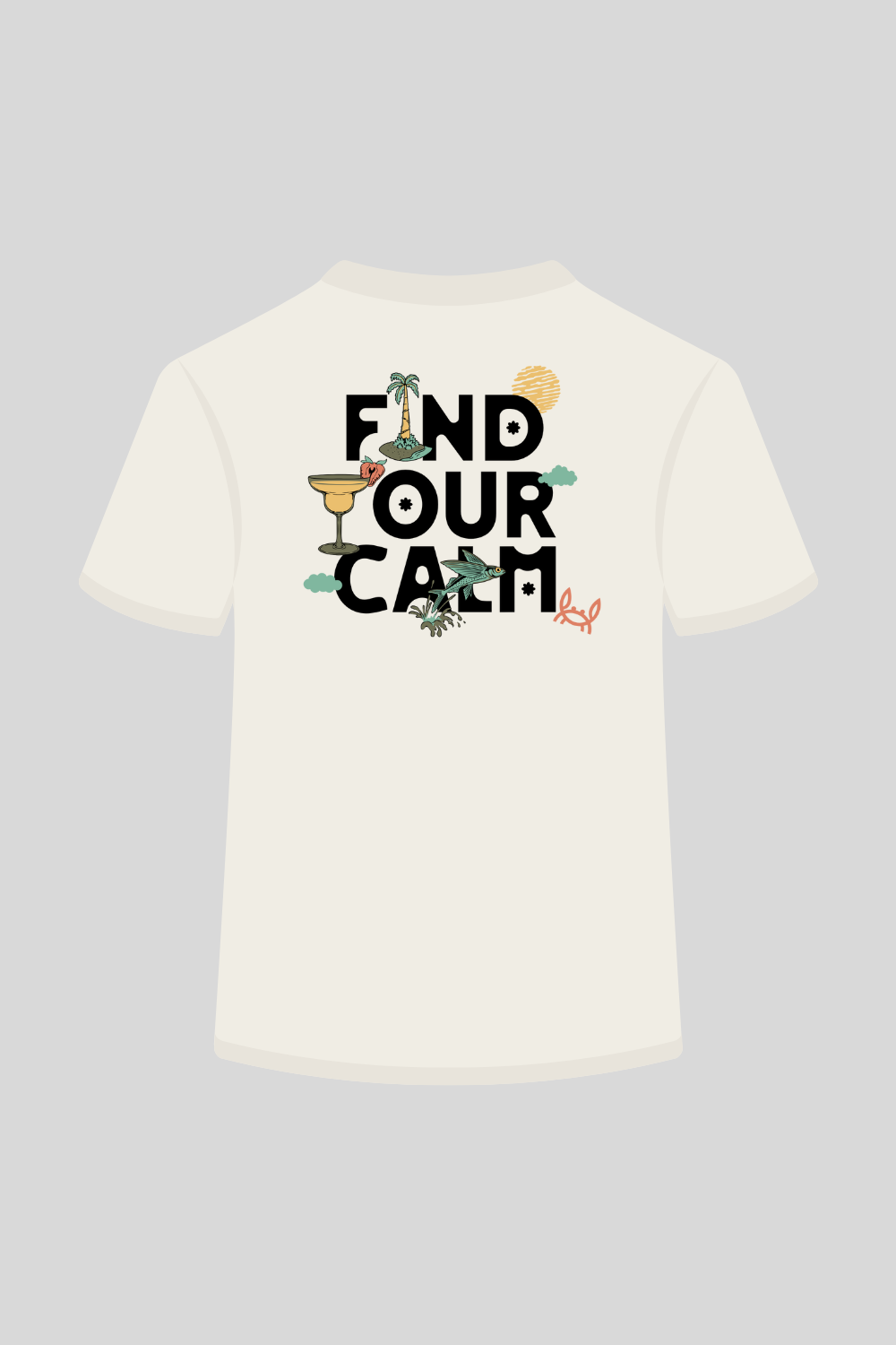 Find your calm T-shirt Crème | Goa