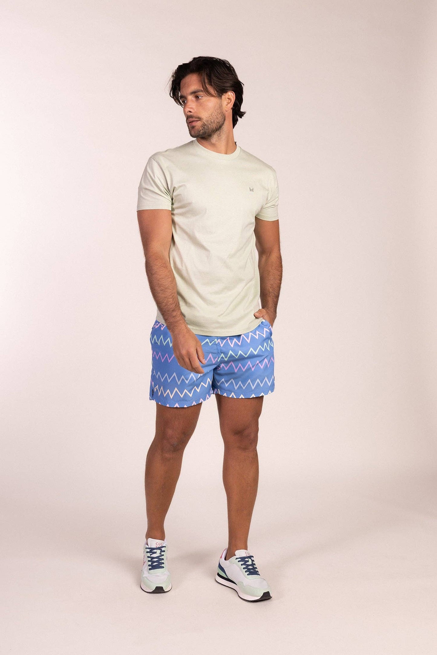 Pastelgroen T-shirt met Korte Mouwen: M