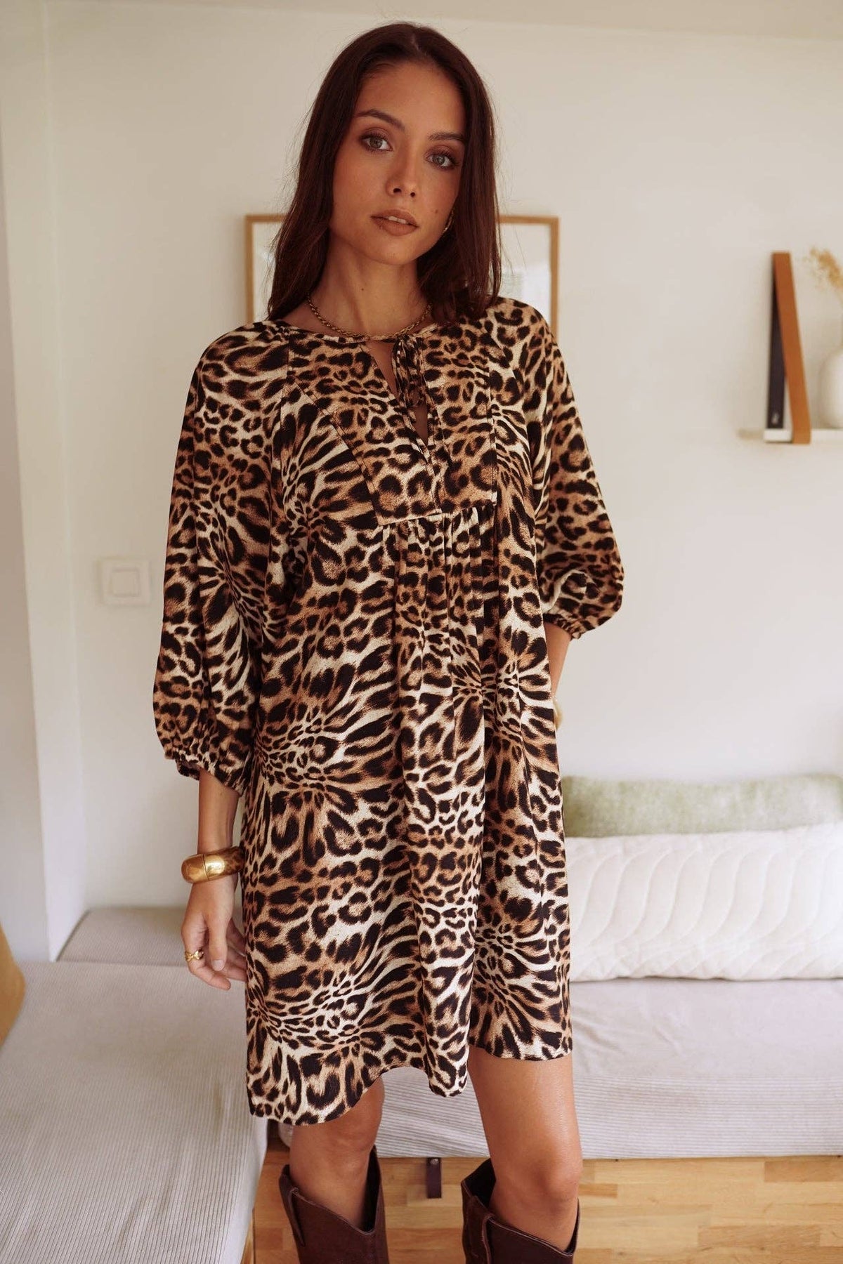 Jurk Maud: Luipaard / M/L