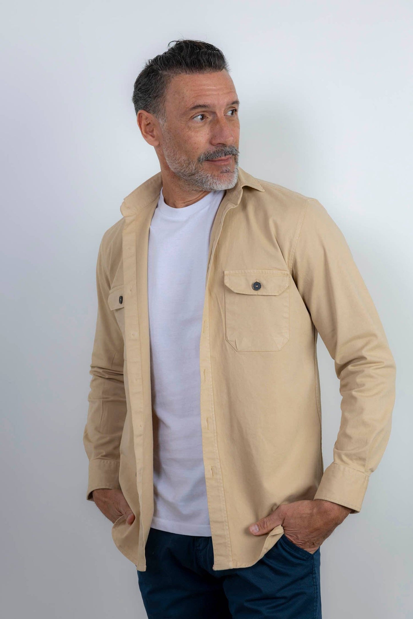 Camel Washed Cotton Jack | Cazorla