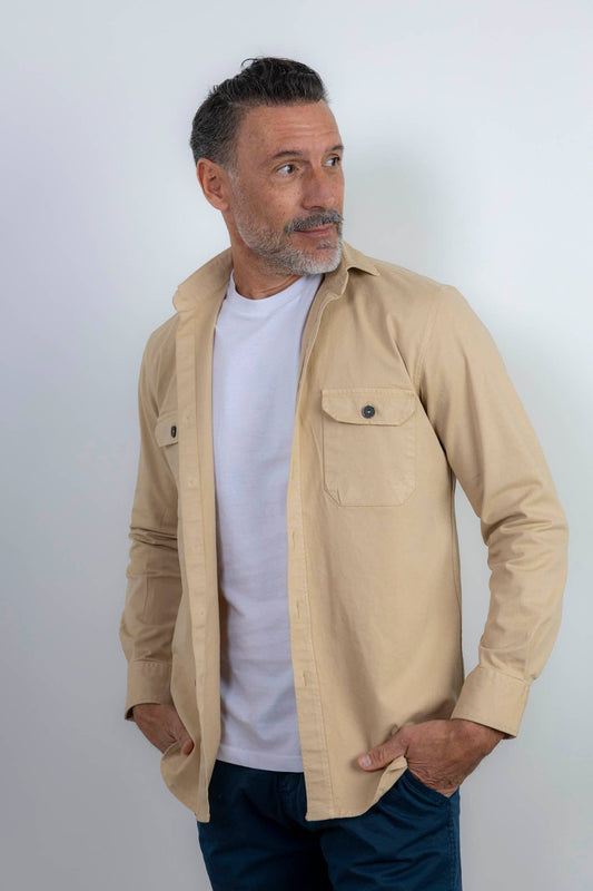 Camel Washed Cotton Jack | Cazorla
