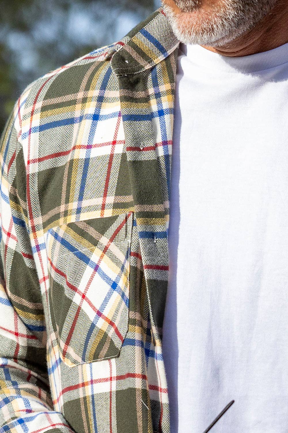 Kaki Flanellen Overhemd | Ponferrada: M (3)