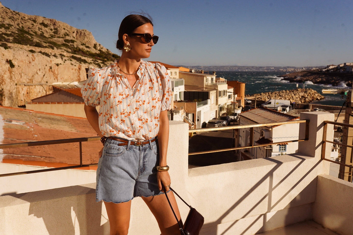 Blouse Zépahara: Bleu / M