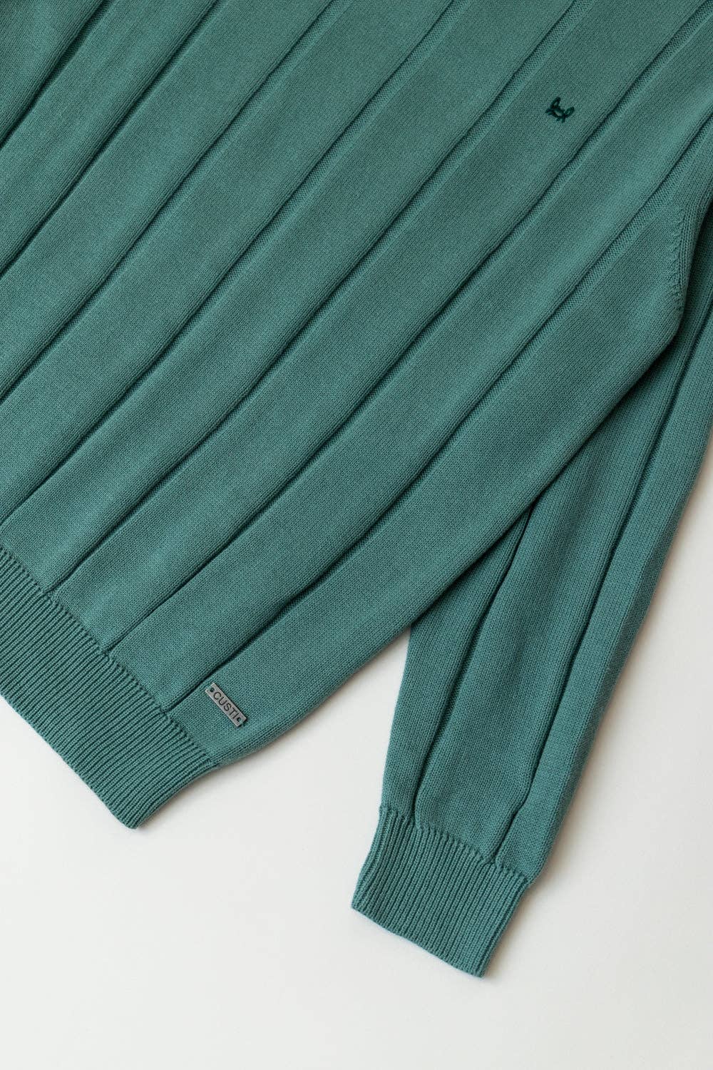 Jersey met verticale streep middengroen: L