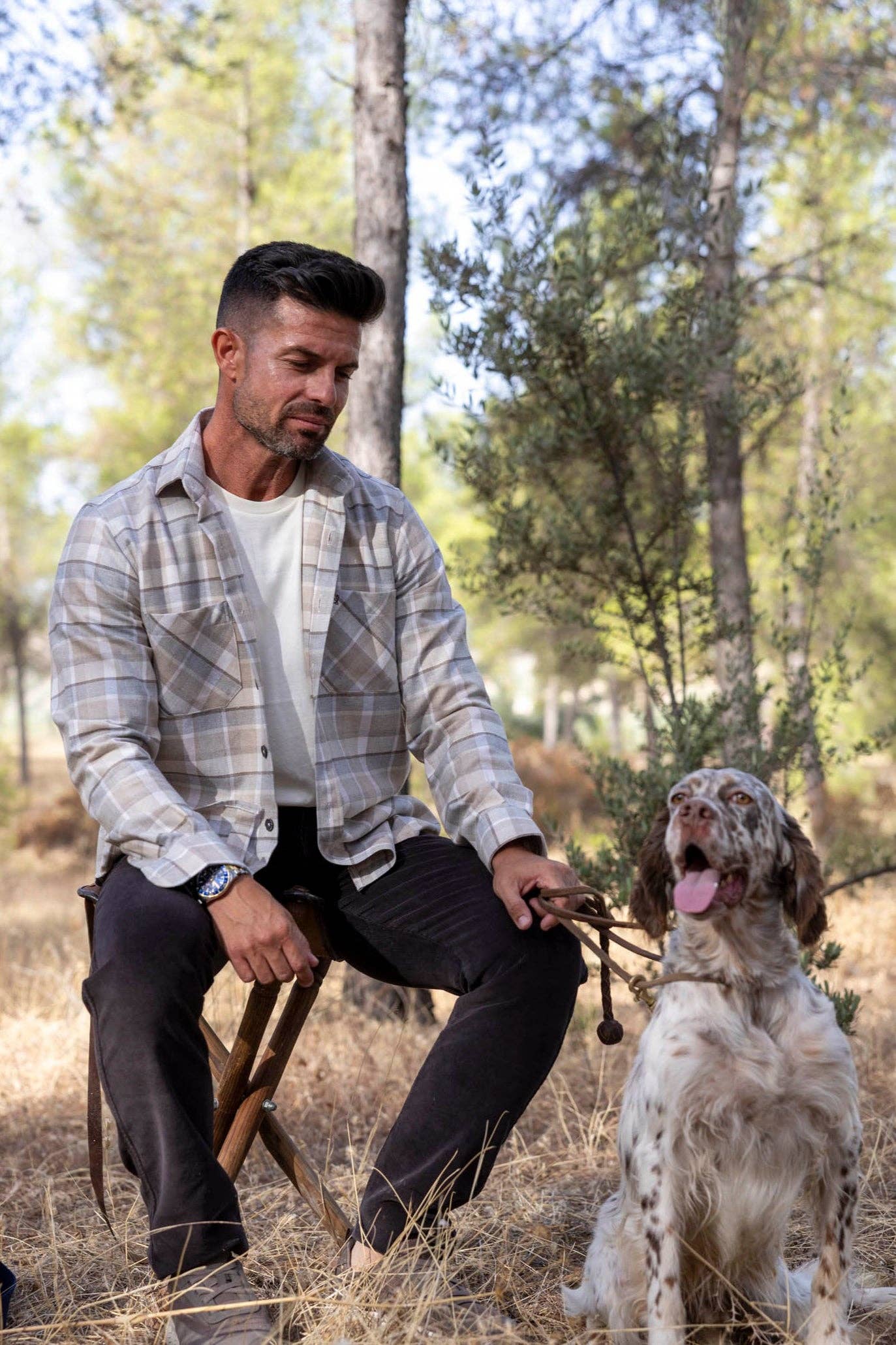 Beige Grijze Flanellen Overhemd | Castril: XL (5)