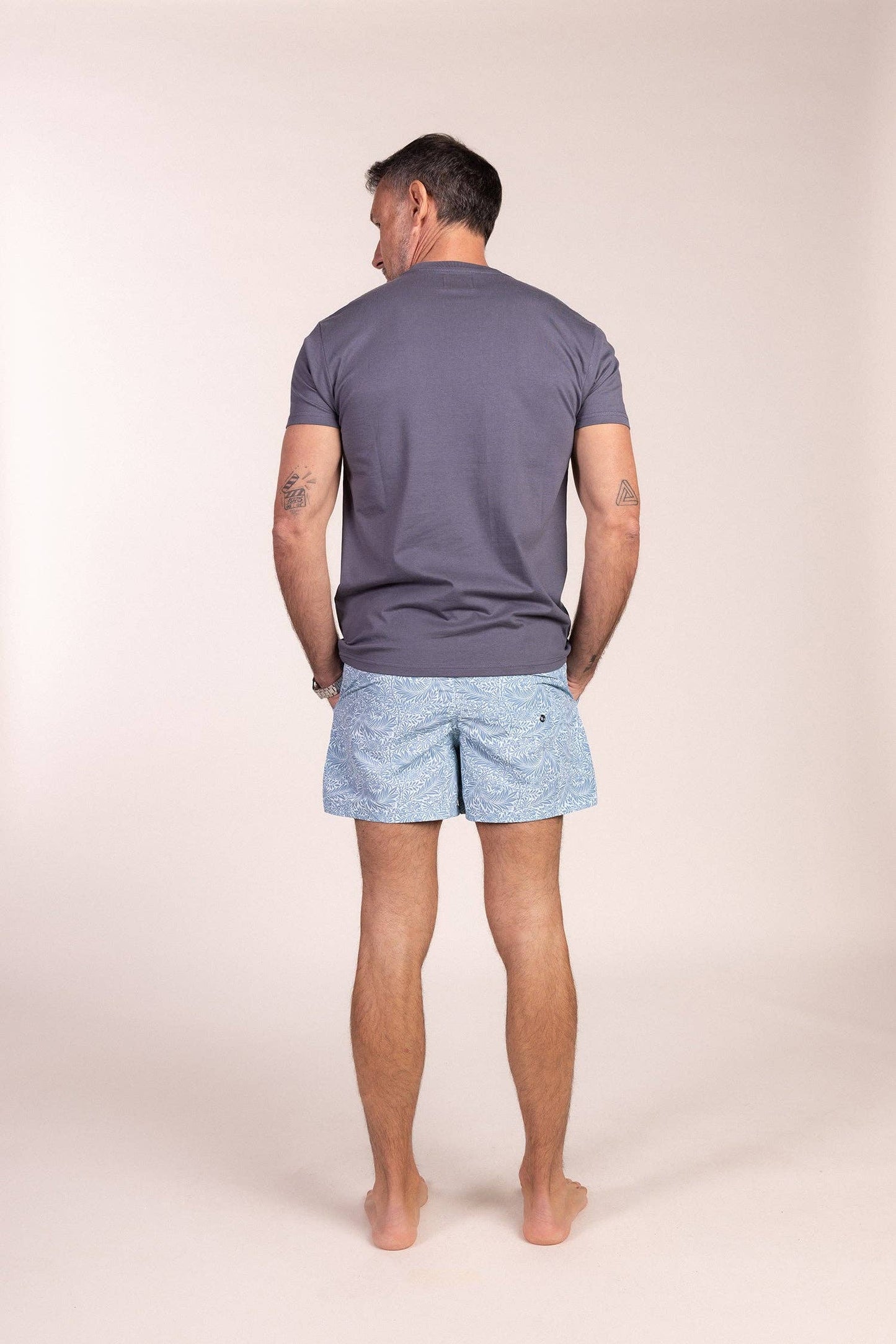 Basis T-shirt met Korte Mouwen Loodkleurig: M