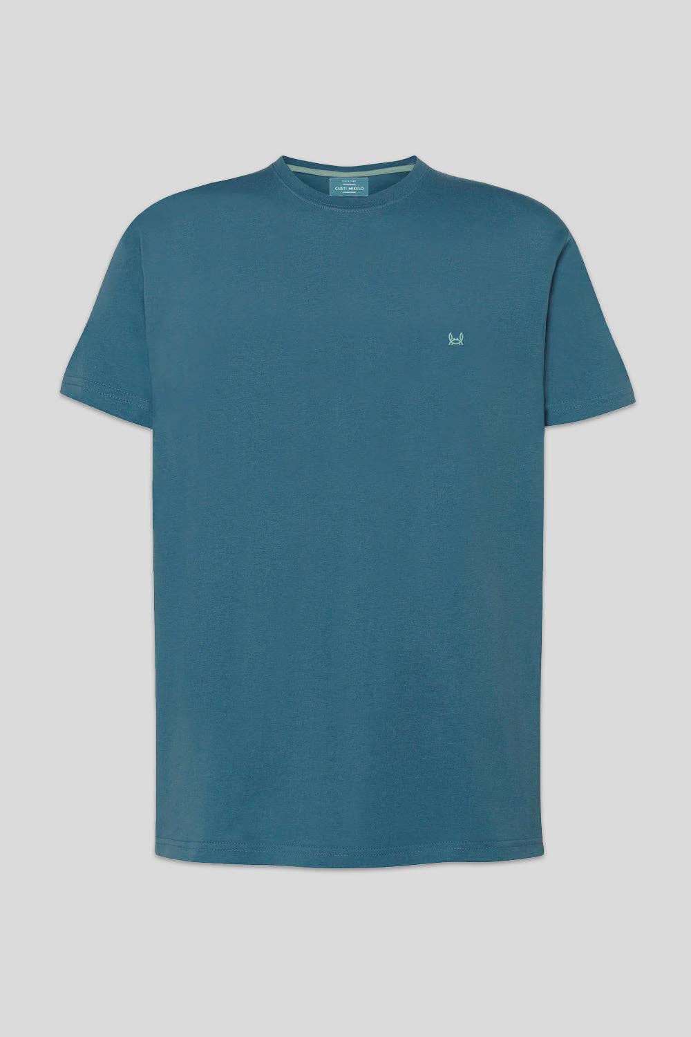 Zuurblauw Basis T-shirt: S