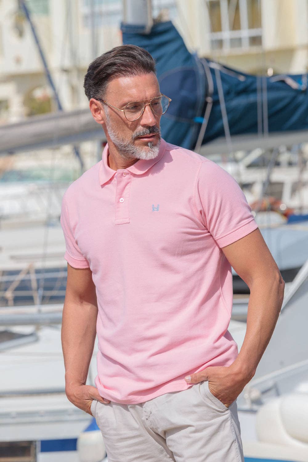 Basic poloshirt roze: Roos