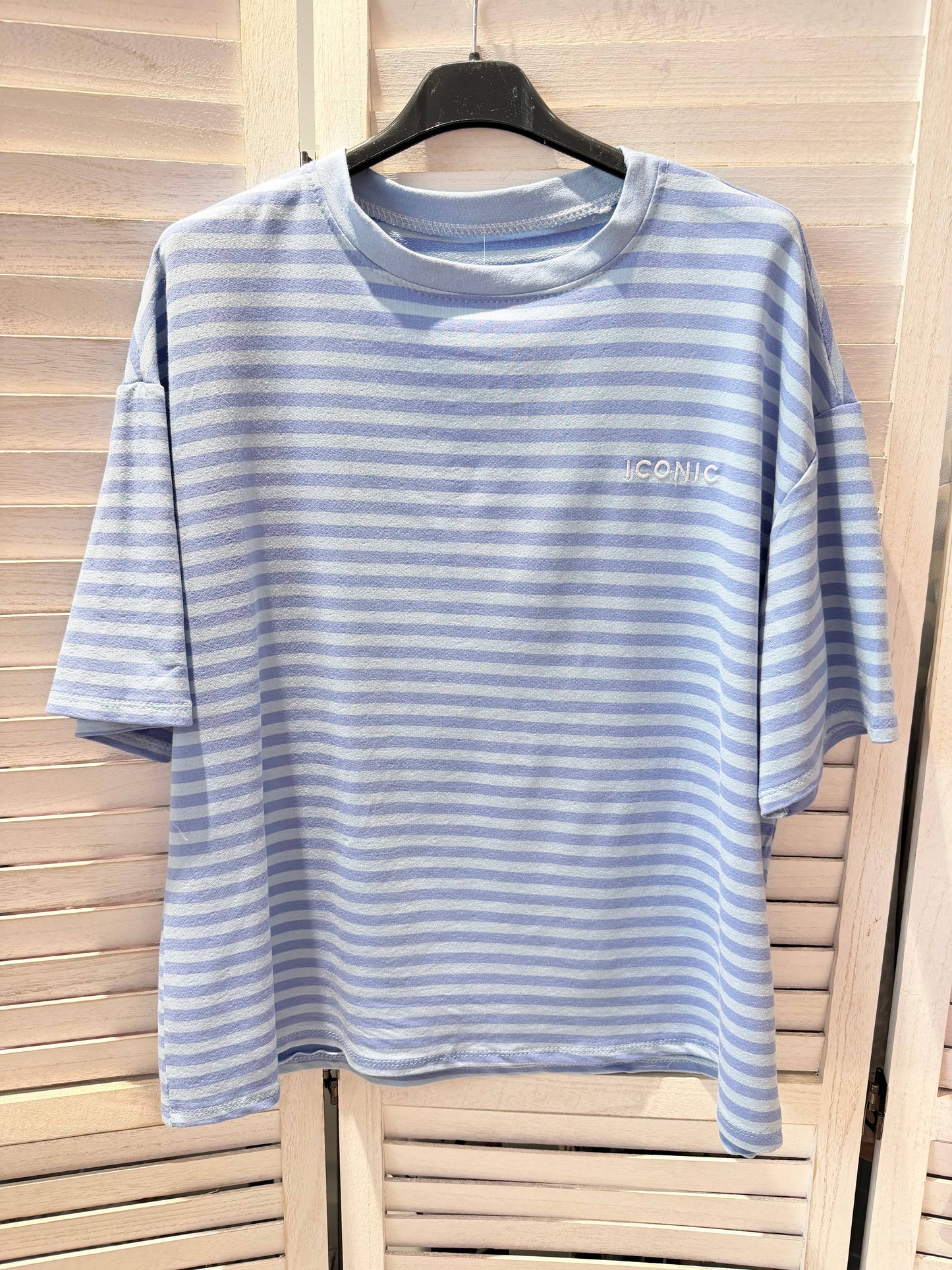 Gestreept T-shirt: Bleu / TU