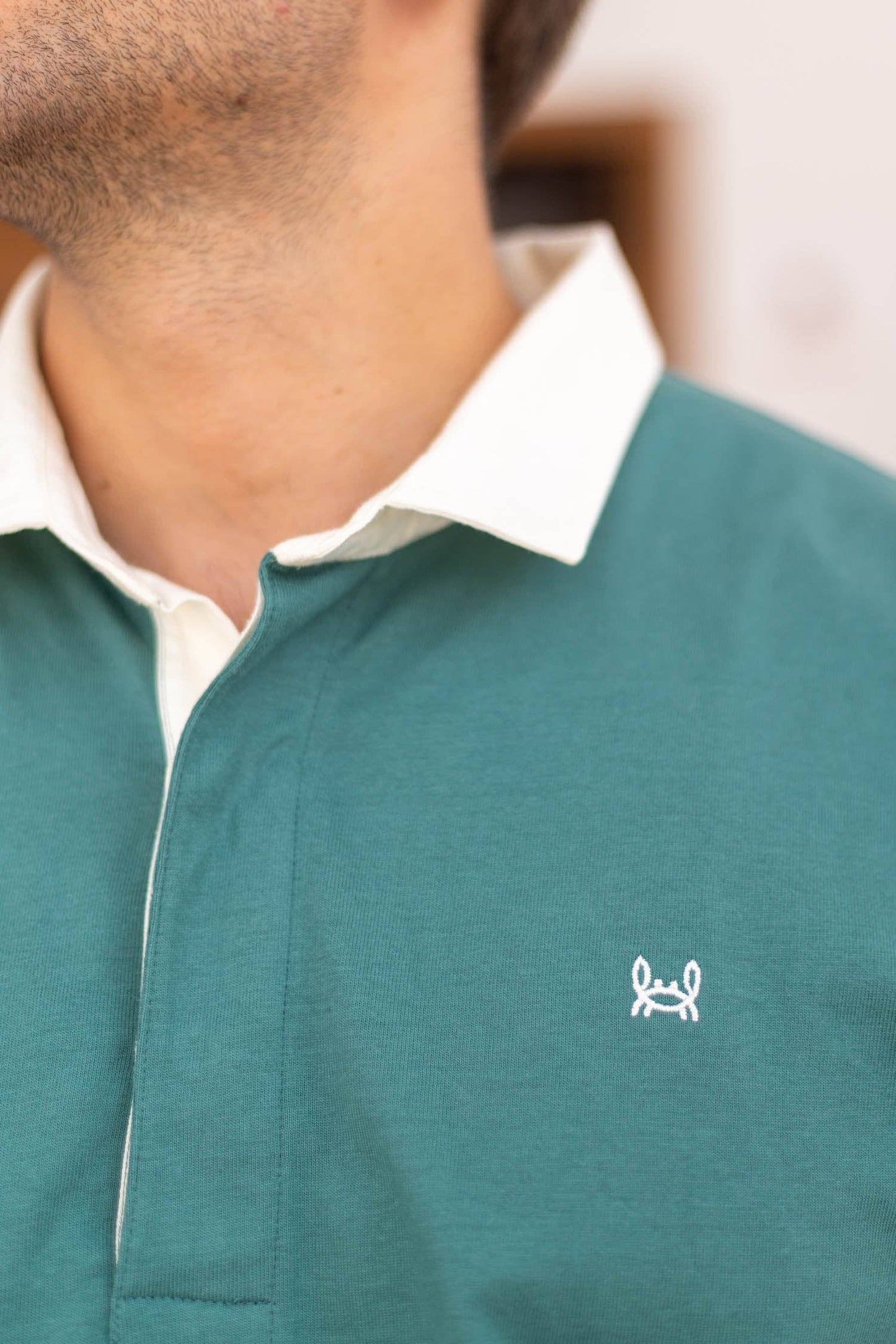 Groene, soepele rugbypolo | Tuy