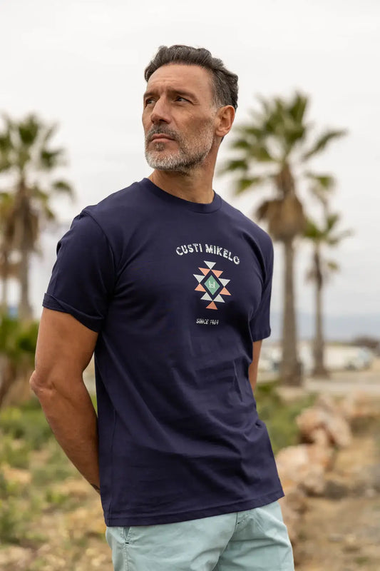 Piramide Marineblauw T-Shirt