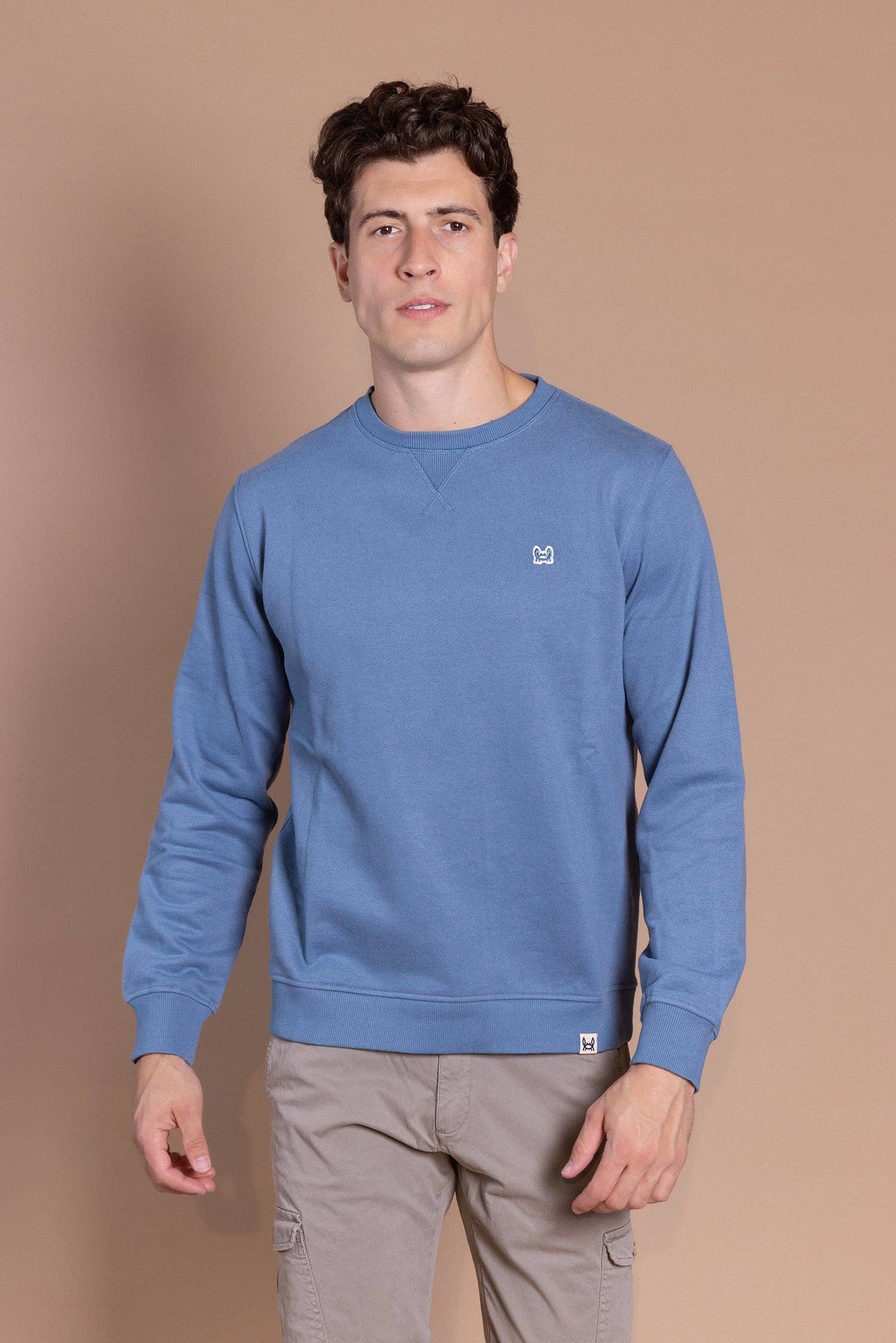 Basic sweatshirt met perzikhuidgevoel (acid): M