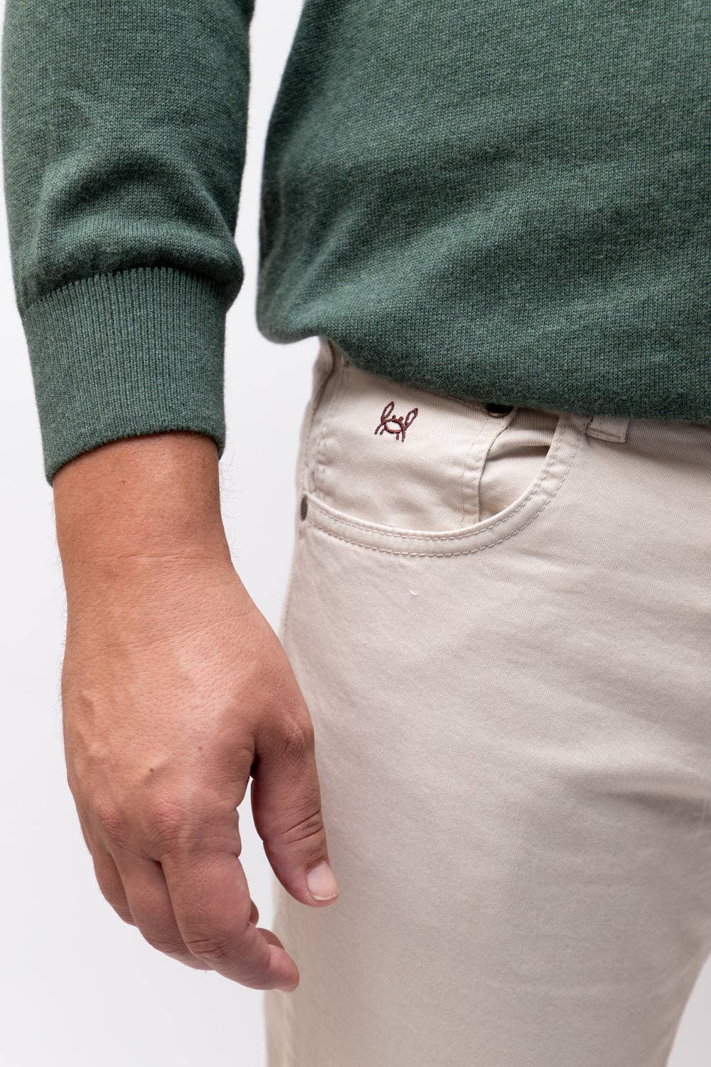 Beige broek Stone
