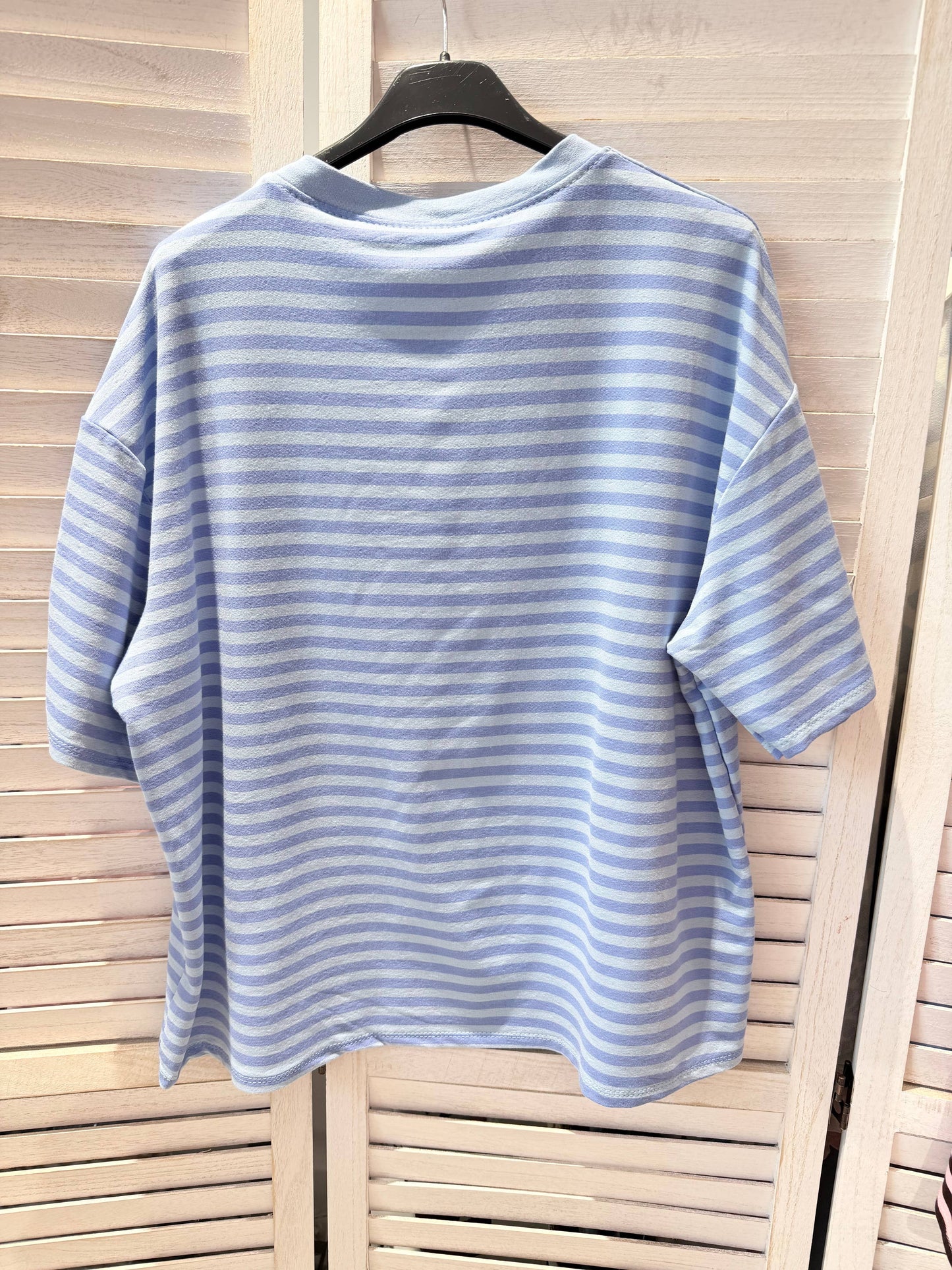 Gestreept T-shirt: Bleu / TU