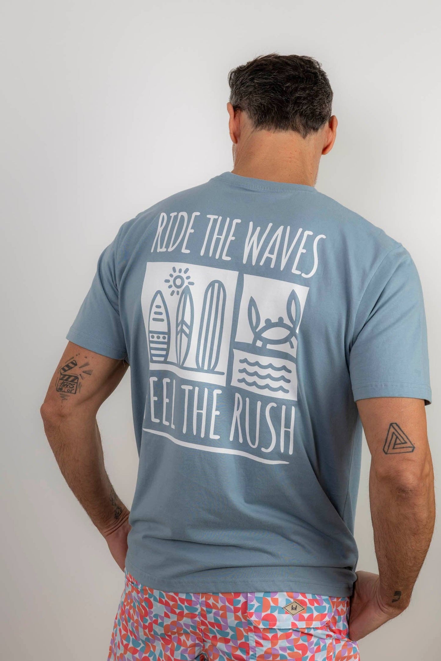 Blauw T-shirt | Waves: L