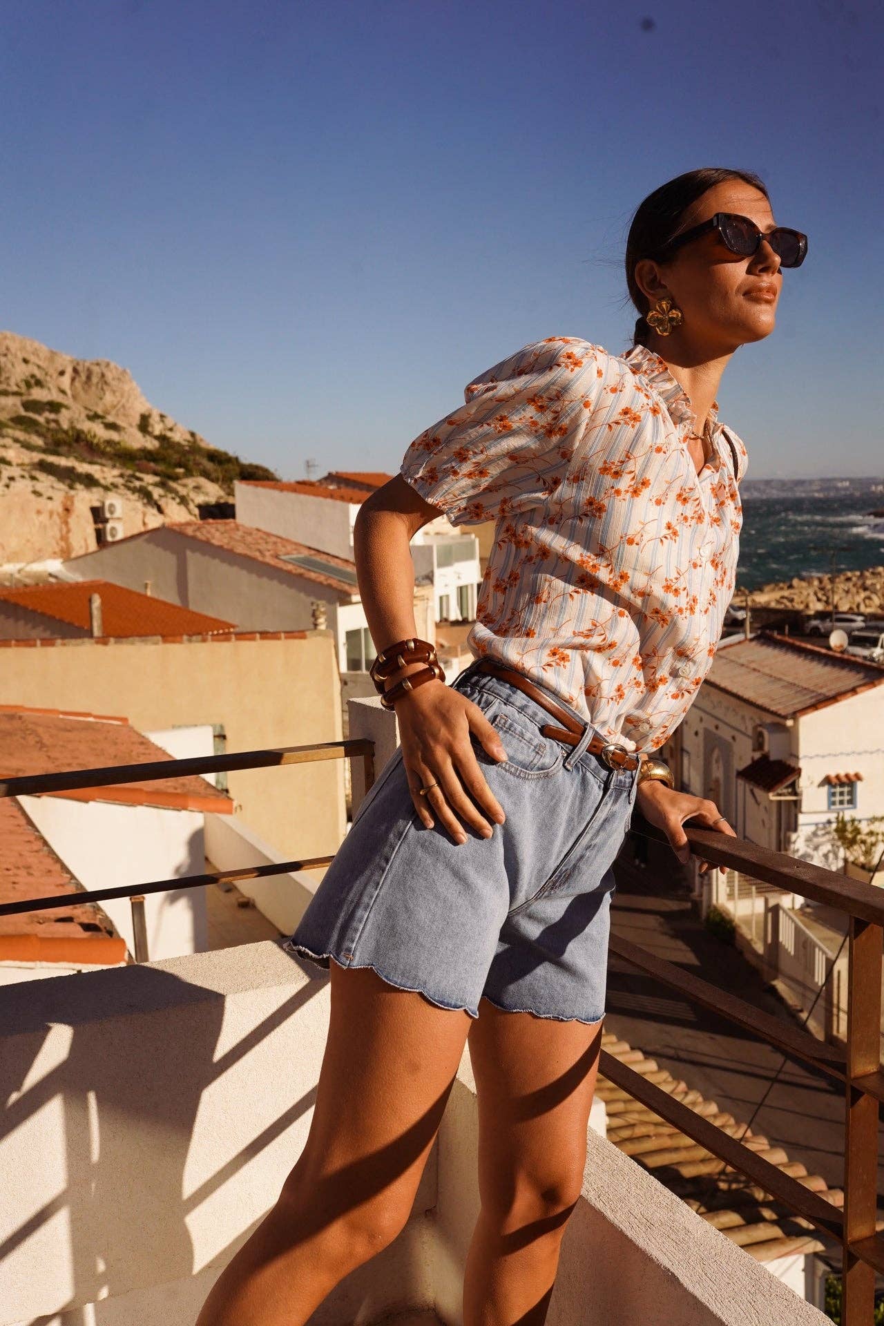 Blouse Zépahara: Bleu / L