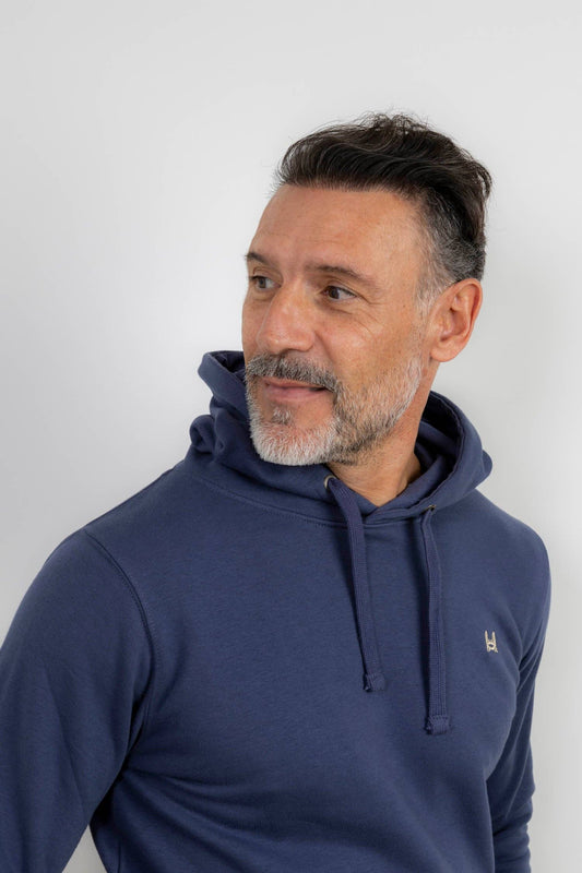Marineblauwe Basis Hoodie