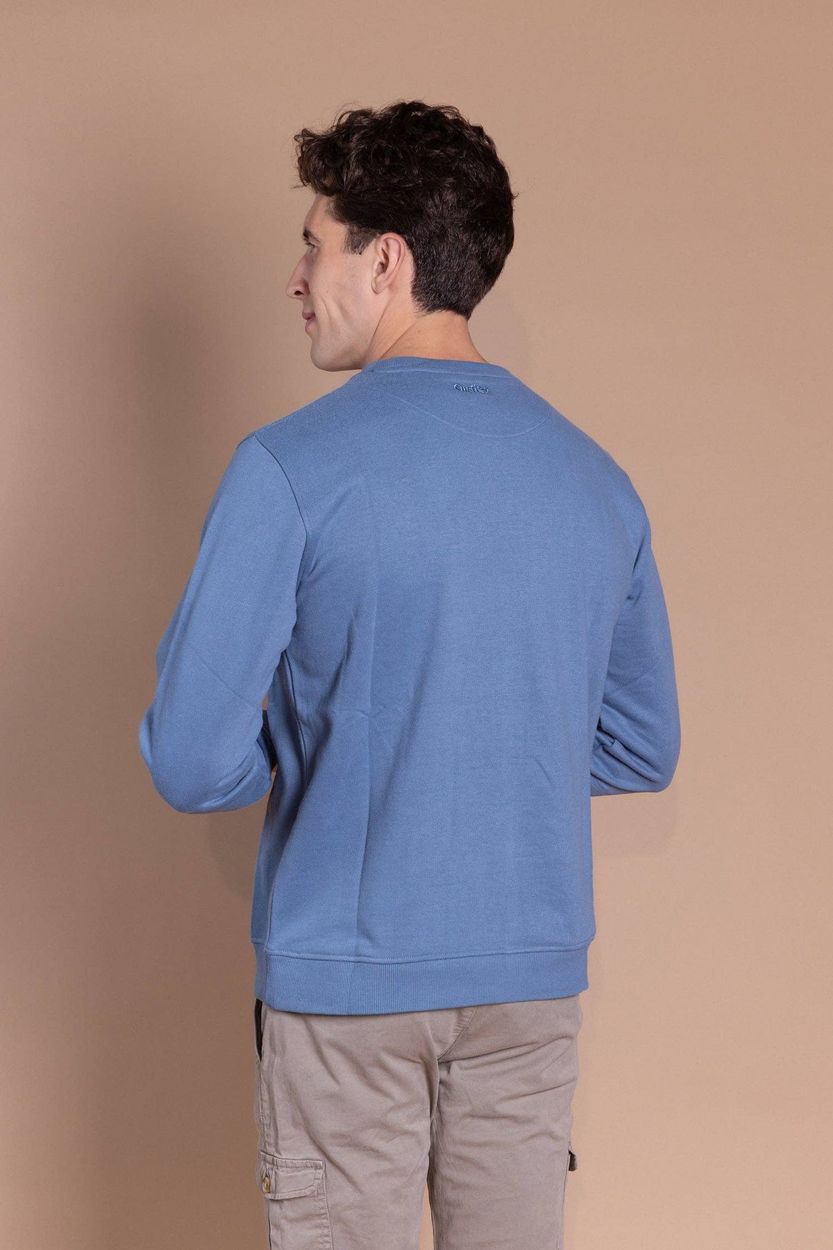 Basic sweatshirt met perzikhuidgevoel (acid): S