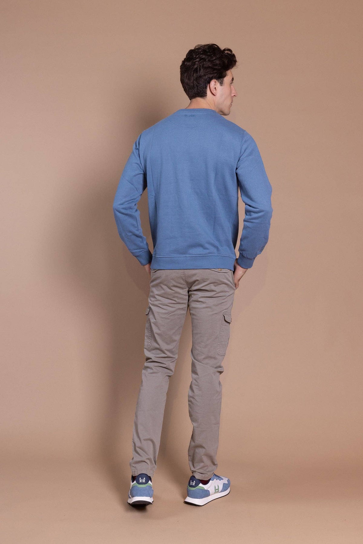 Basic sweatshirt met perzikhuidgevoel (acid): XL