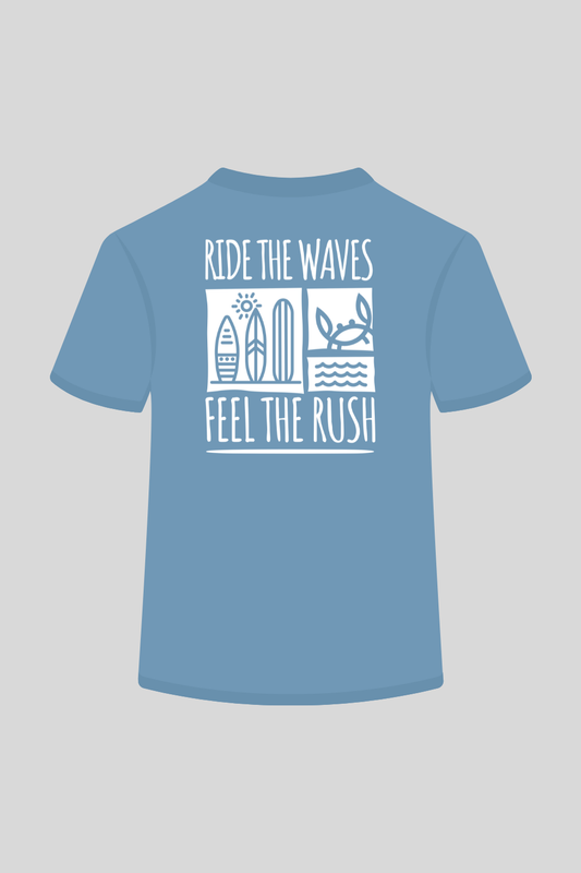 Blauw T-shirt | Waves: L