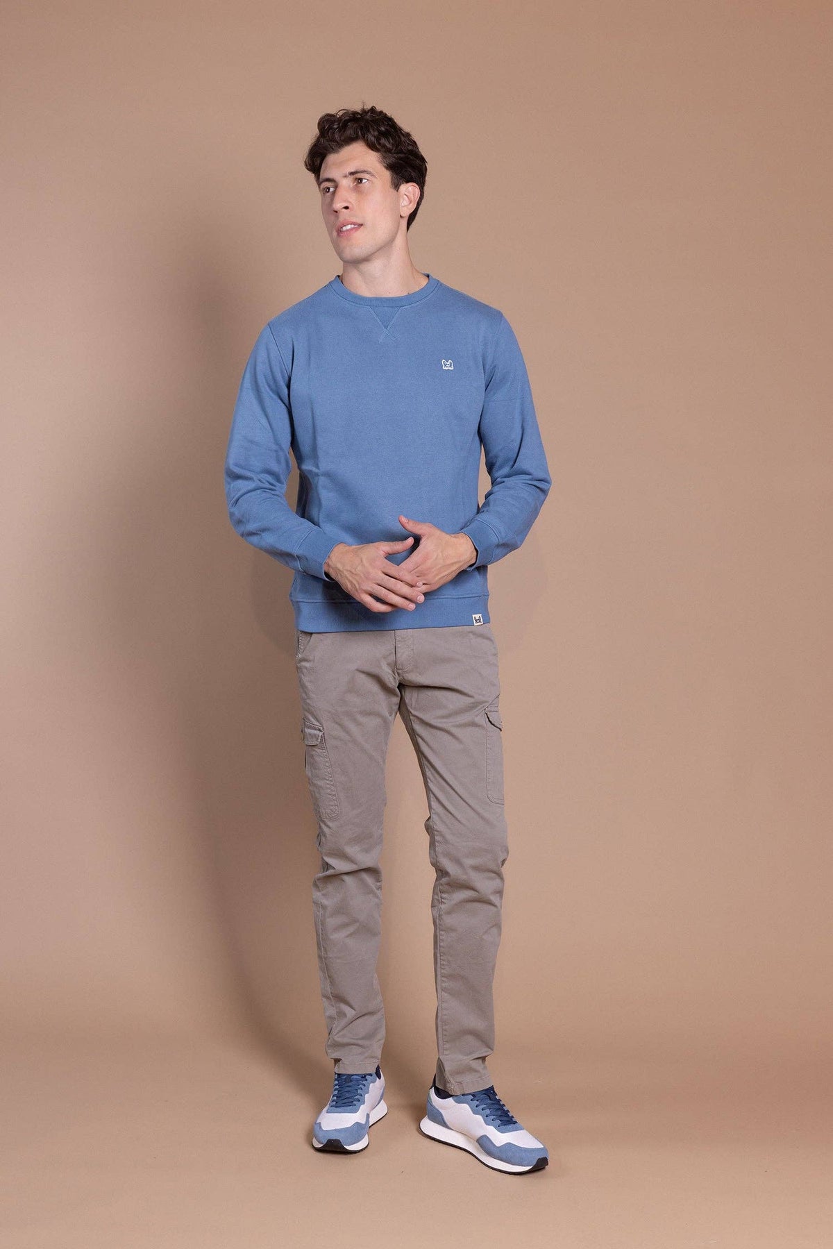 Basic sweatshirt met perzikhuidgevoel (acid): S