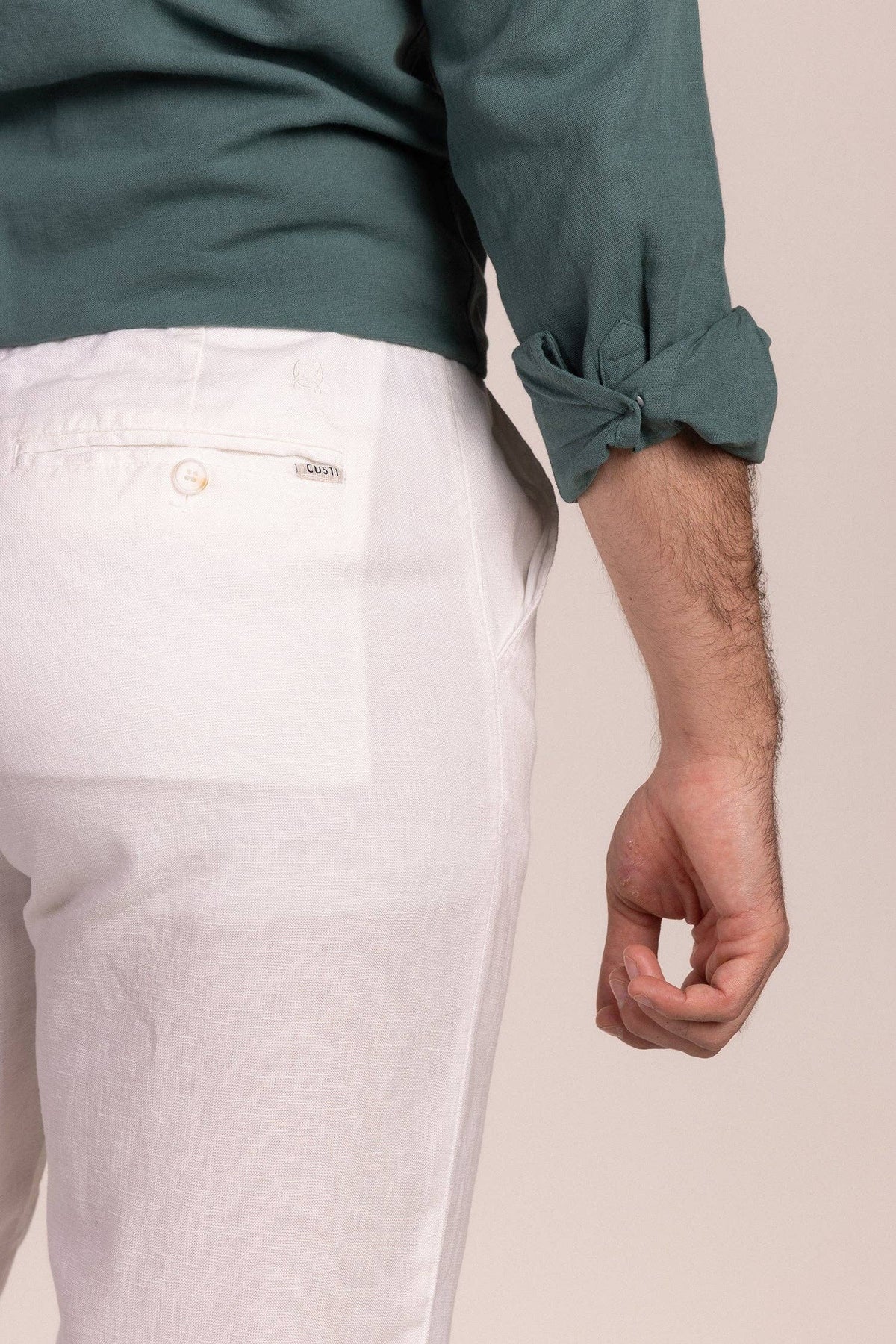 Witte linnen broek | Ibiza: 42