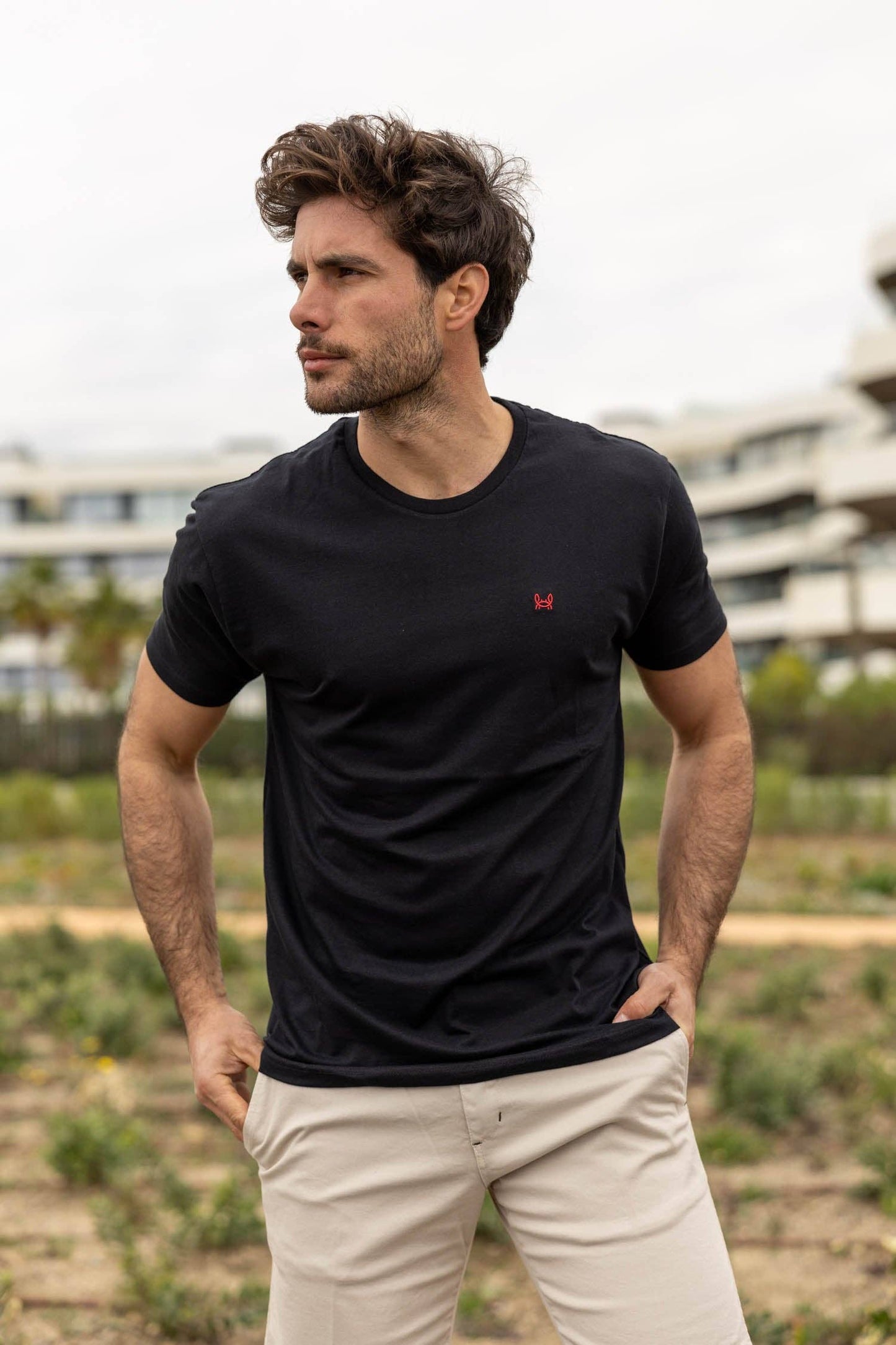 Basic zwart t-shirt: Zwart / S